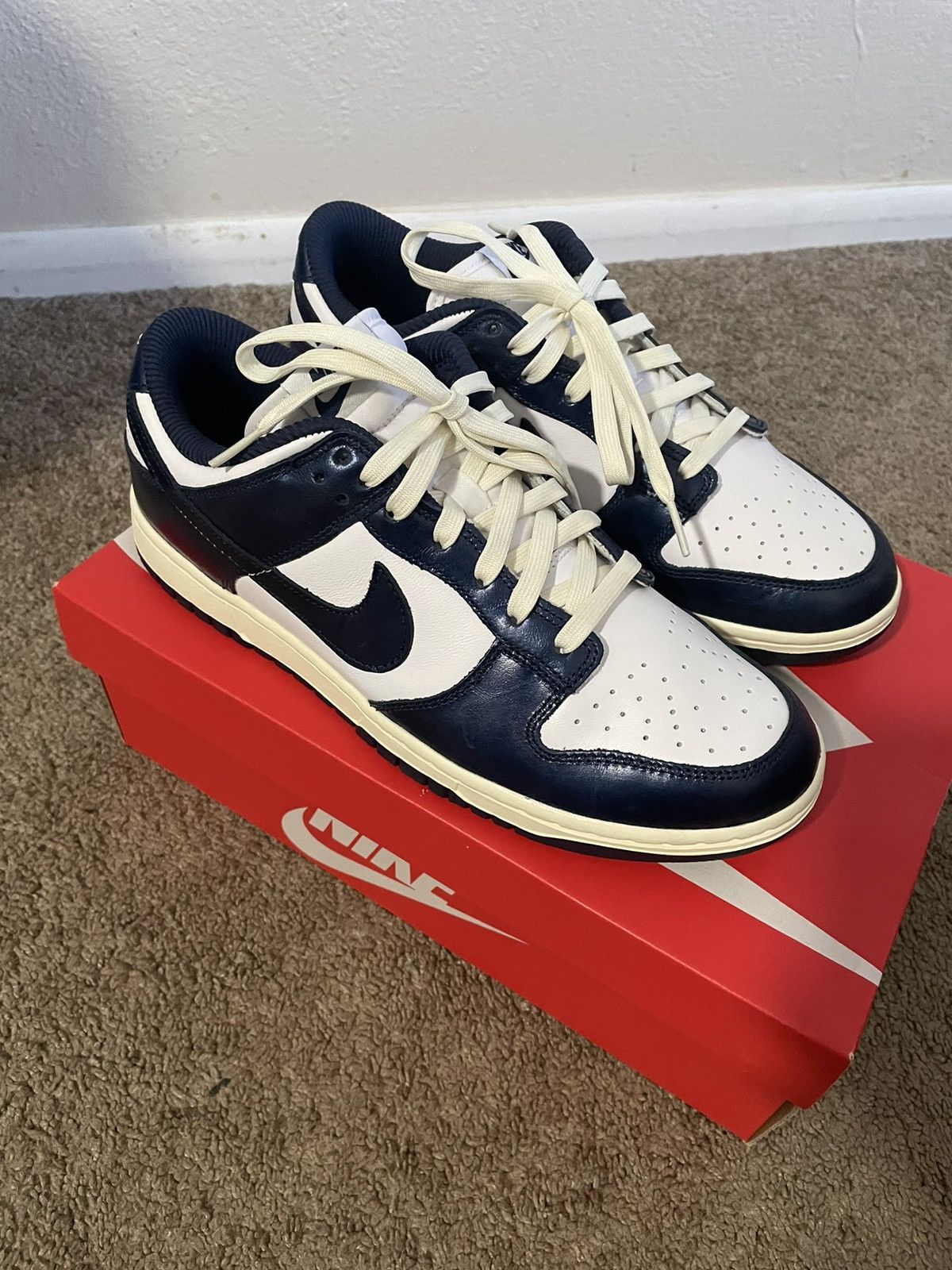 Nike Nike Dunk Low prm “Vintage Navy” Size US 10 / EU 43 - 1 Thumbnail