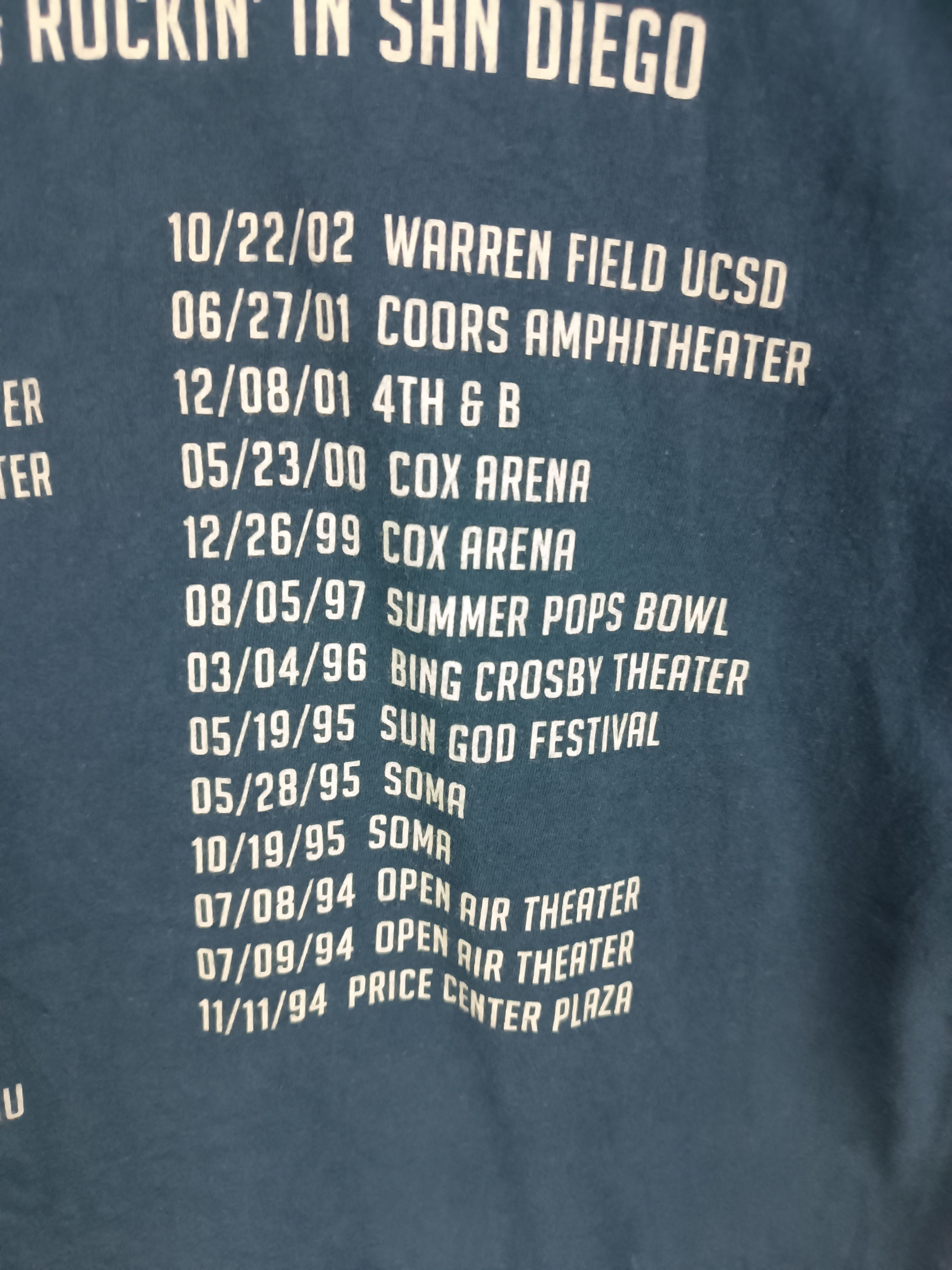 Band Tees VINTAGE 311 SAN DIEGO TOUR LIST punk sublime nofx greenday Size US M / EU 48-50 / 2 - 17 Thumbnail