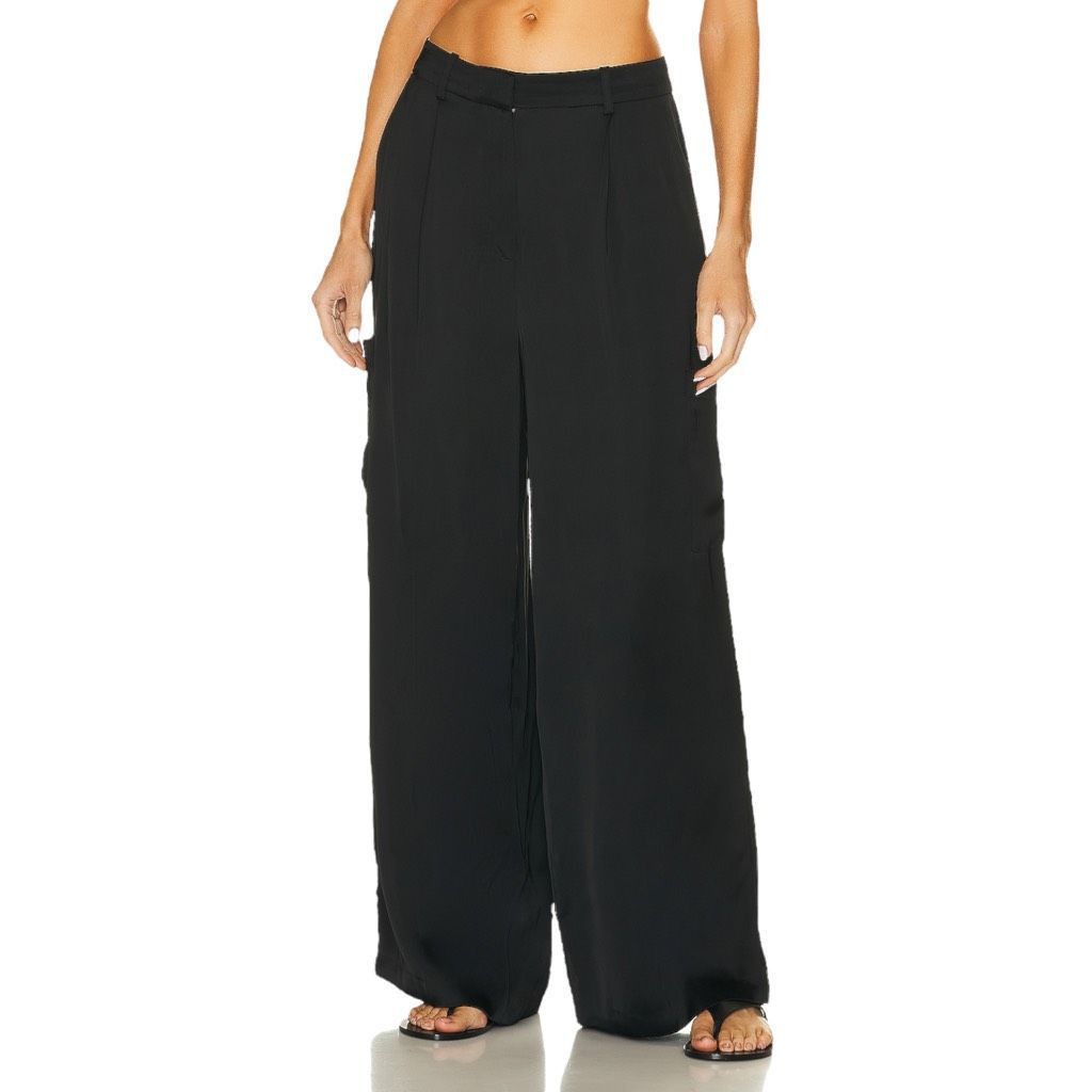 Loulou de Saison Loulou Studio Carmel Cargo Wide Leg Pant in Black Size 27" / US 4 / IT 40 - 2 Thumbnail