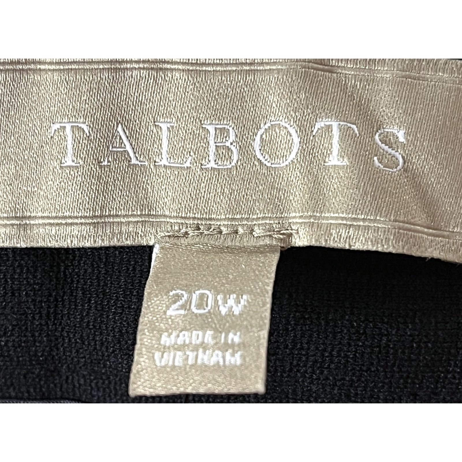 Talbots Talbots Plus Dress Pants 20W Black Italian Knit Rayon Blend Womens Size 42" / US 20 - 5 Thumbnail