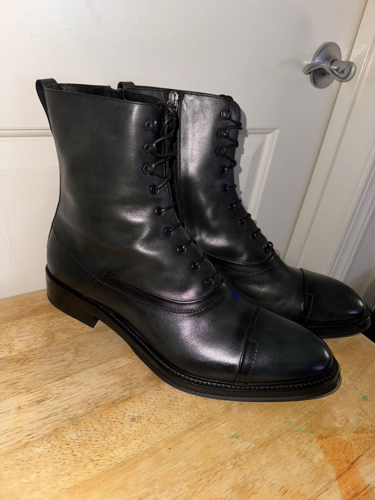 image of Berluti Haider Ackerman Bergen Boots Dark Green Us 12, Men's