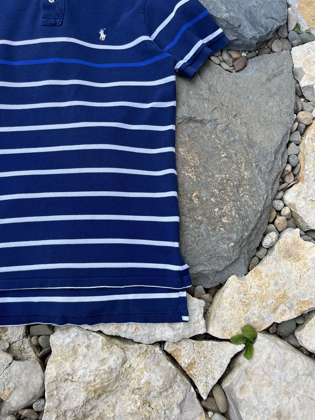 Polo Ralph Lauren × Ralph Lauren Polo Ralph Lauren striped tee t-shirt y2k chest small pony Size US L / EU 52-54 / 3 - 6 Thumbnail