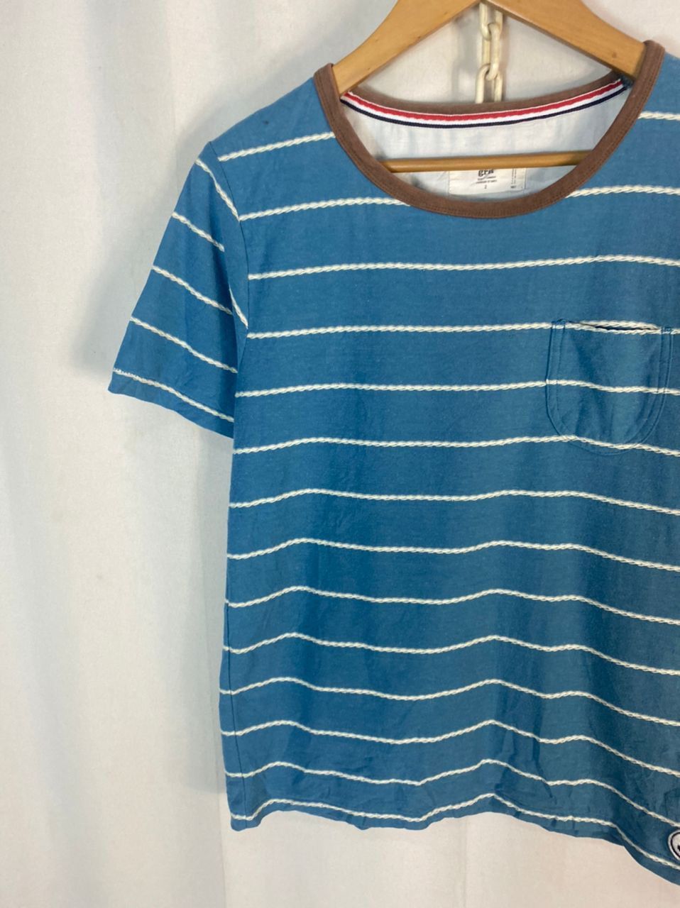 GRN × Japanese Brand Grn stripe single pocket tshirt Size US S / EU 44-46 / 1 - 2 Thumbnail