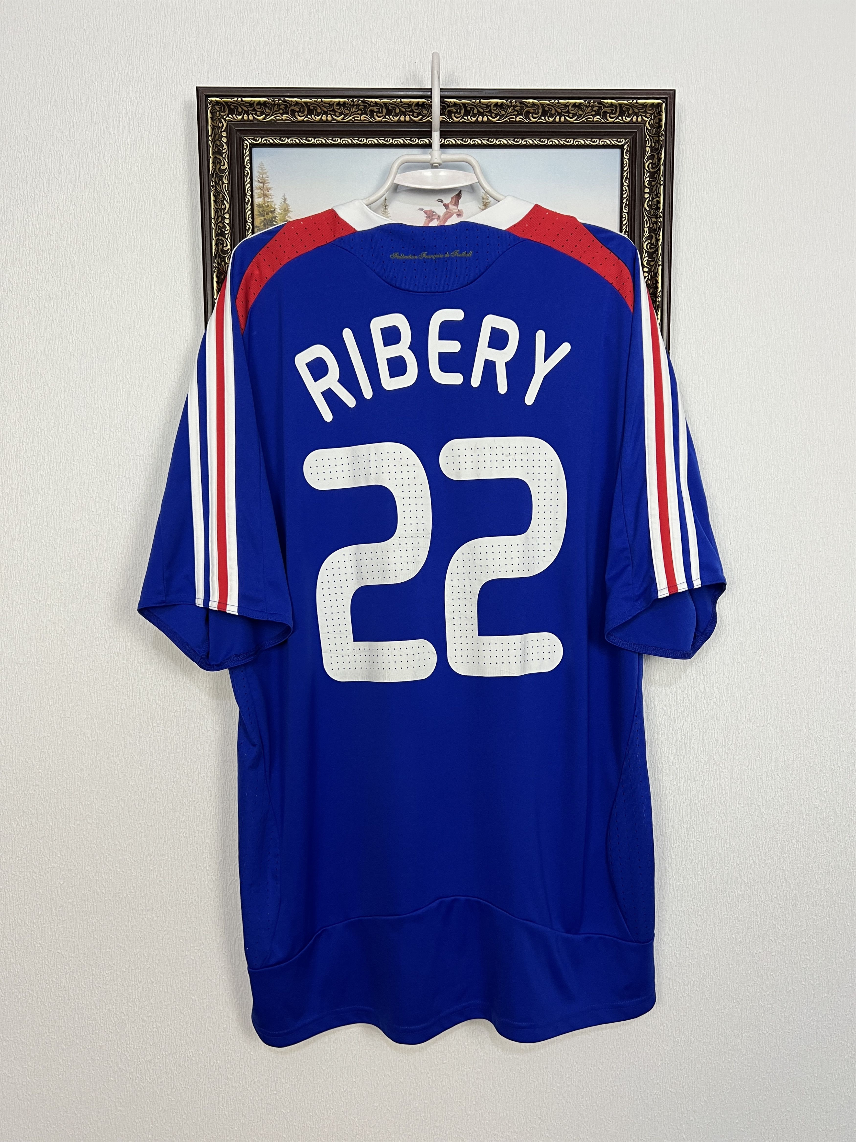 Adidas France Home football shirt 2007 #22 Ribery Jersey Trikot Size US XXL / EU 58 / 5 - 9 Thumbnail