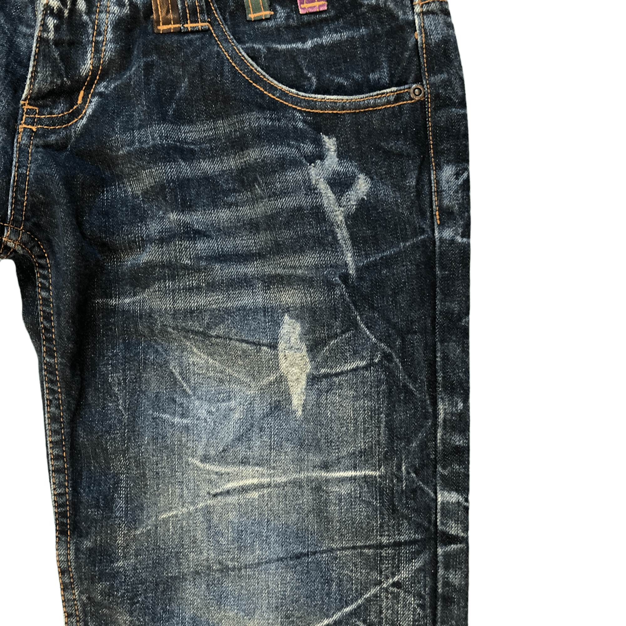 Japanese Brand NYLOUS LIMITED EDITION DOUBLE WAIST DENIM PANTS #5977-216 Size US 32 / EU 48 - 9 Thumbnail