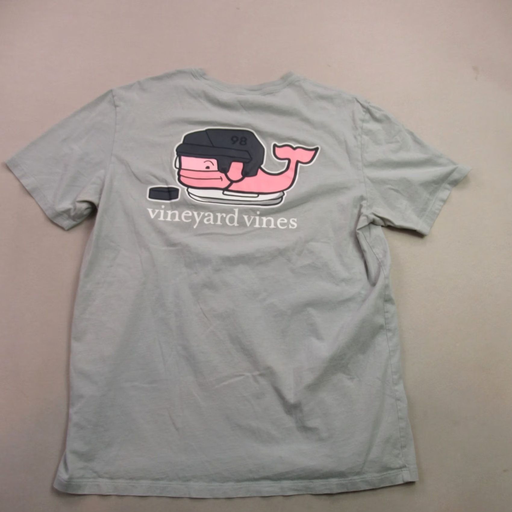 Vineyard Vines Vineyard Vines Men's Gray Short Sleeve T-Shirt | Size M | Logo Whale | Crew Neck | 100% Cotton | Regular Fit Size US M / EU 48-50 / 2 - 5 Thumbnail