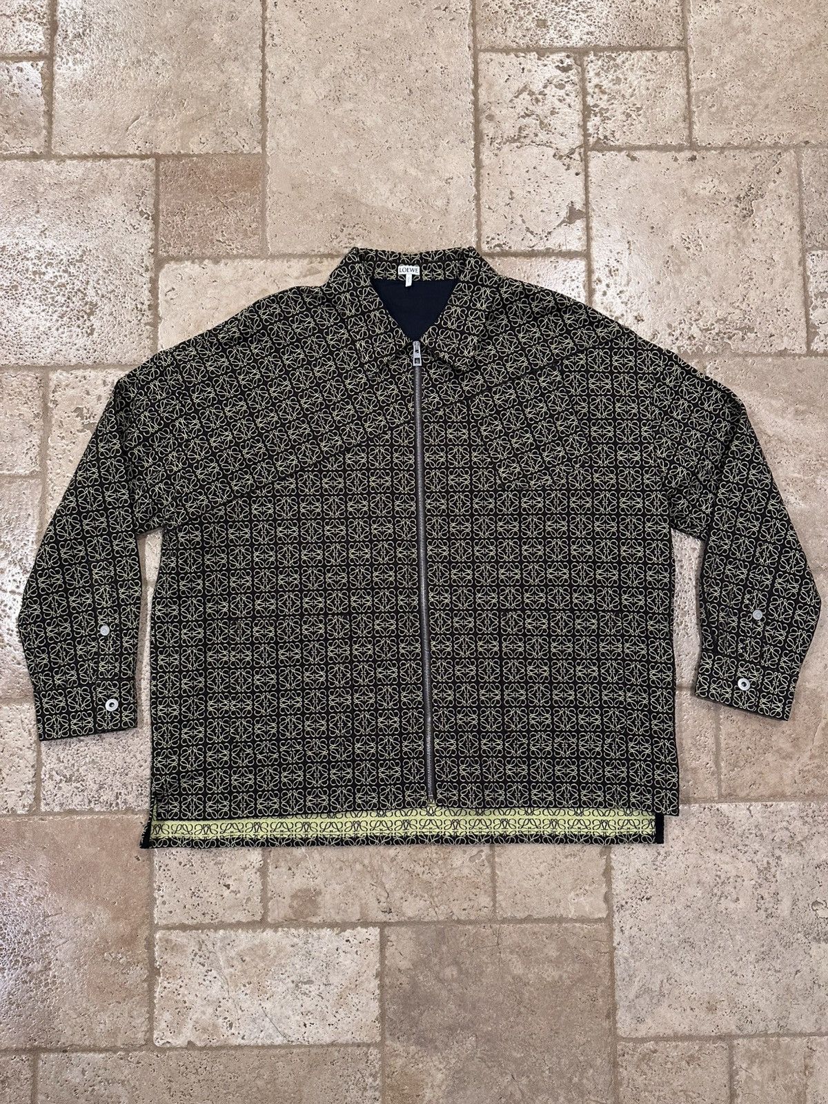 Loewe Loewe Monogram Anagram Jacquard Zip Up Jacket Size US XXL / EU 58 / 5 - 5 Thumbnail