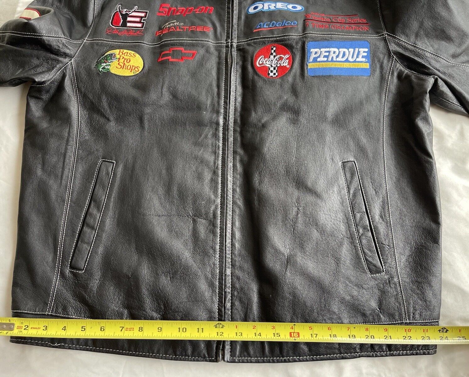 NASCAR × Wilsons Leather Vintage Wilson’s NASCAR Dale Earnhardt Sr. Leather Jacket 2X Size US XXL / EU 58 / 5 - 10 Thumbnail
