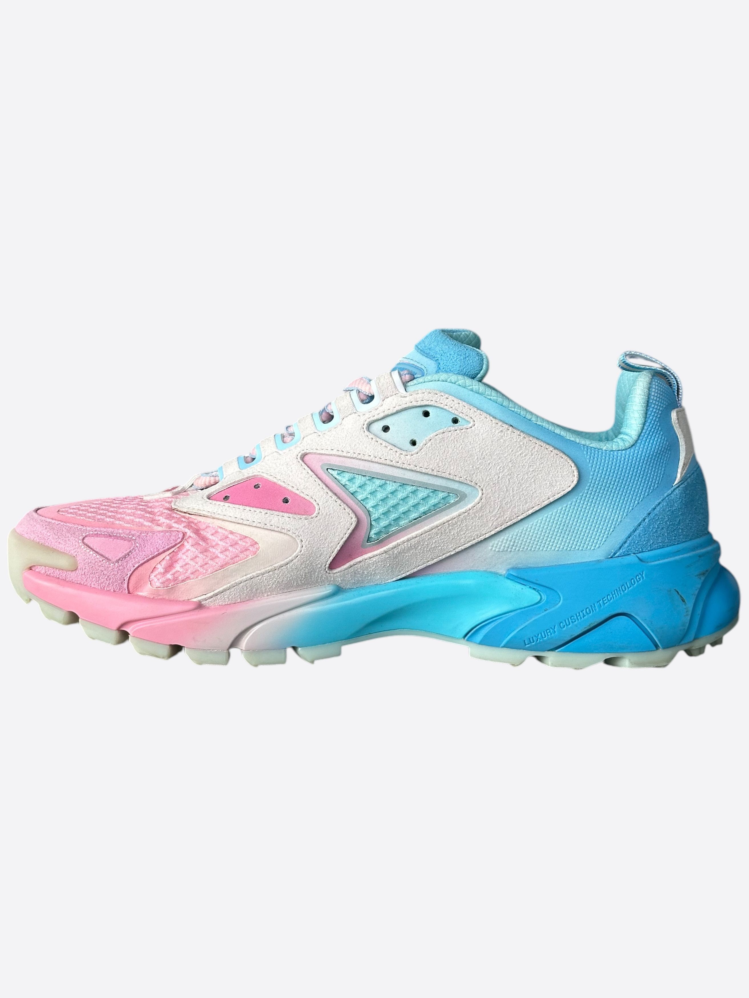 Louis Vuitton Louis Vuitton Blue & Pink Tatic Sneakers Size US 9.5 / EU 42-43 - 5 Thumbnail