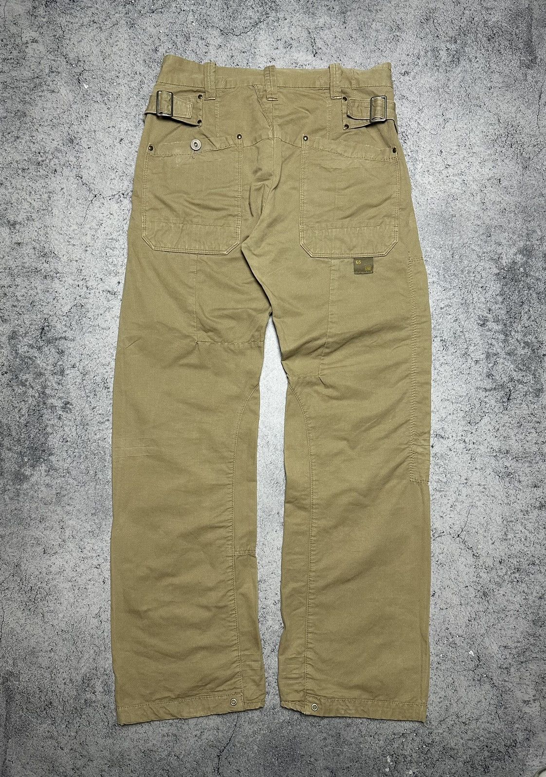 G-Star Vintage G Star Raw Military Style Y2K Distressed Baggy Pants Size US 32 / EU 48 - 11 Thumbnail