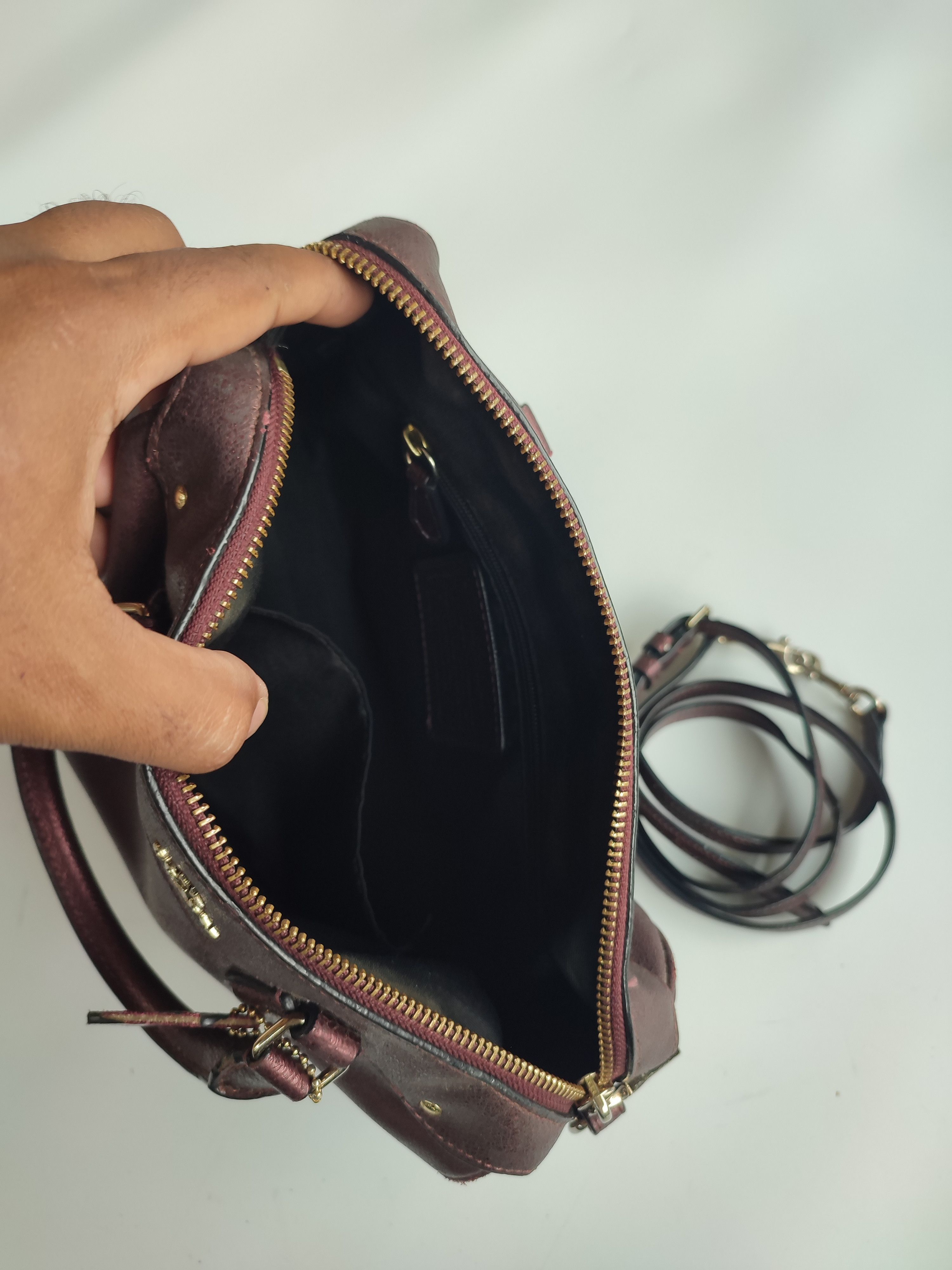 Coach Coach Metallic Leather Satchel Handbag Size ONE SIZE - 5 Thumbnail