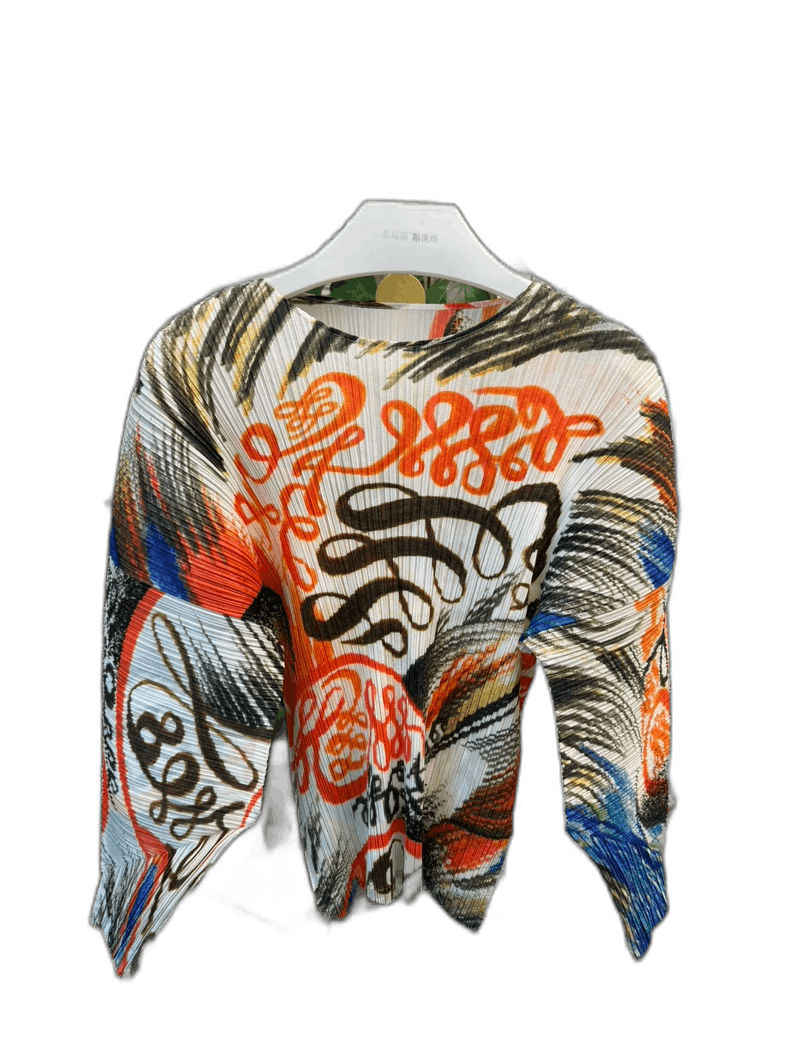 Issey Miyake Issey Miyake Long Sleeve Graffiti Top Size M / US 6-8 / IT 42-44 - 1 Thumbnail