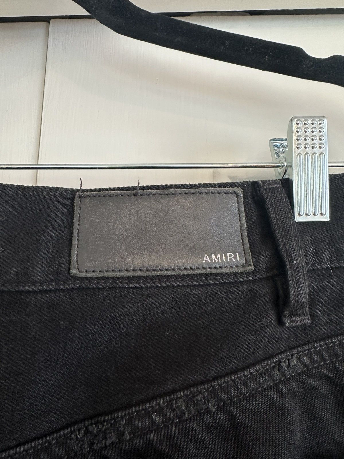 Amiri Black distressed denim shorts Size US 29 - 4 Thumbnail