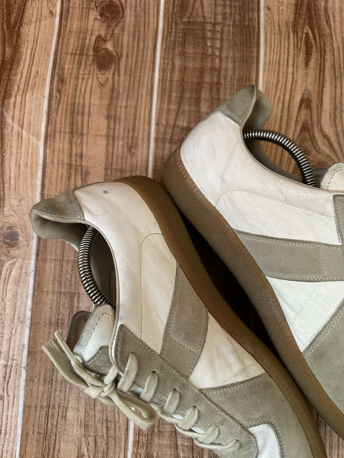 Maison Margiela Maison Margiela REPLICA GAT Gray/White Lowtop Sneaks Size US 9 / EU 42 - 8 Thumbnail