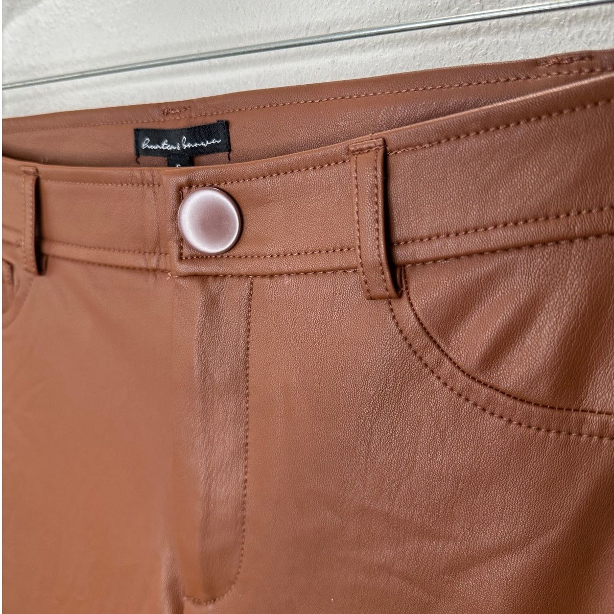 Other NWT Hunter & Brown Faux Leather High Waist Skinny Pant S Size 25" / US 0 / IT 36 - 4 Thumbnail