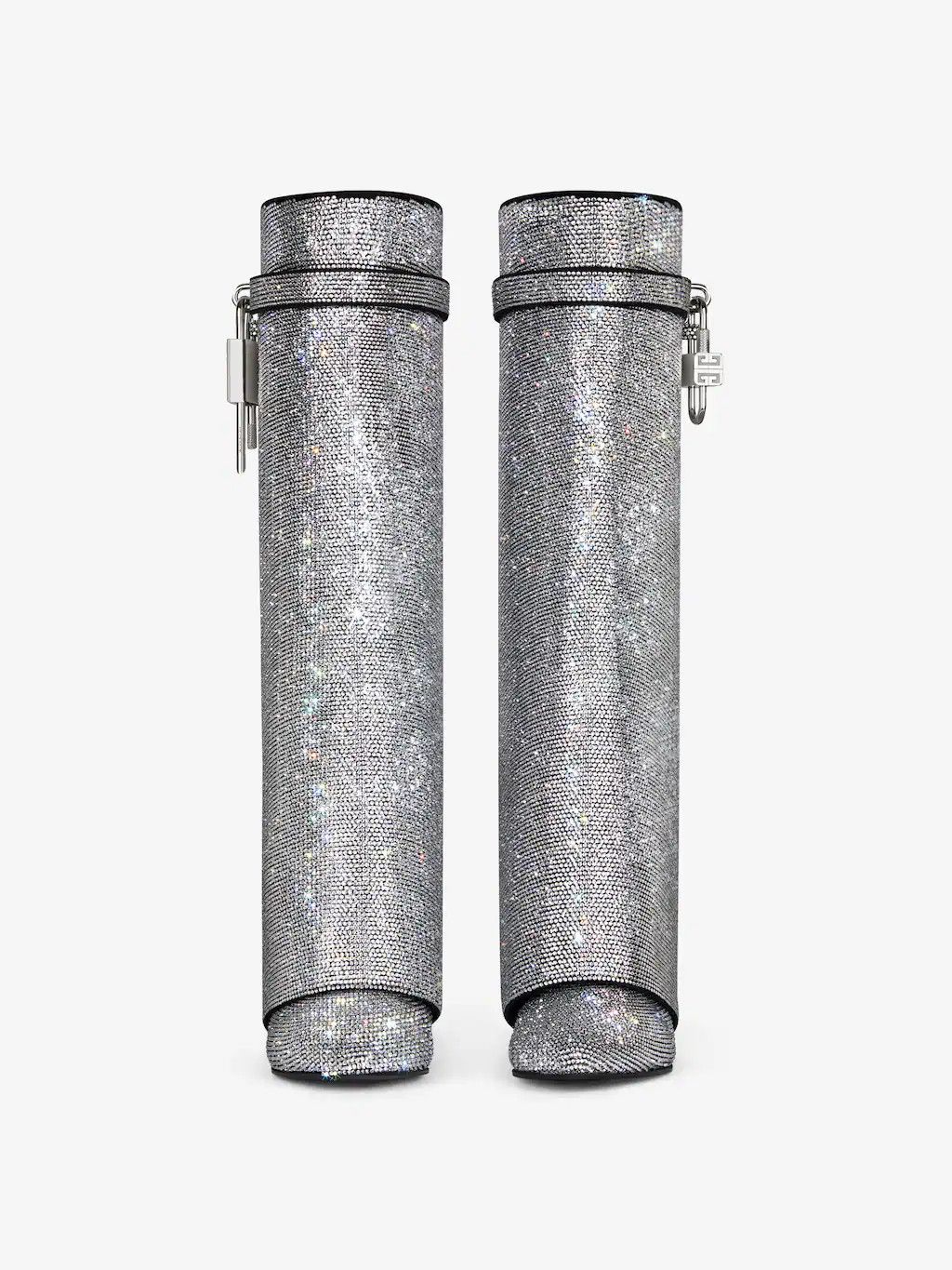 Givenchy o1w1db10525 Shark Lock Wide Fit Pant Boots 90mm in Silver Size US 5 / IT 35 - 5 Thumbnail