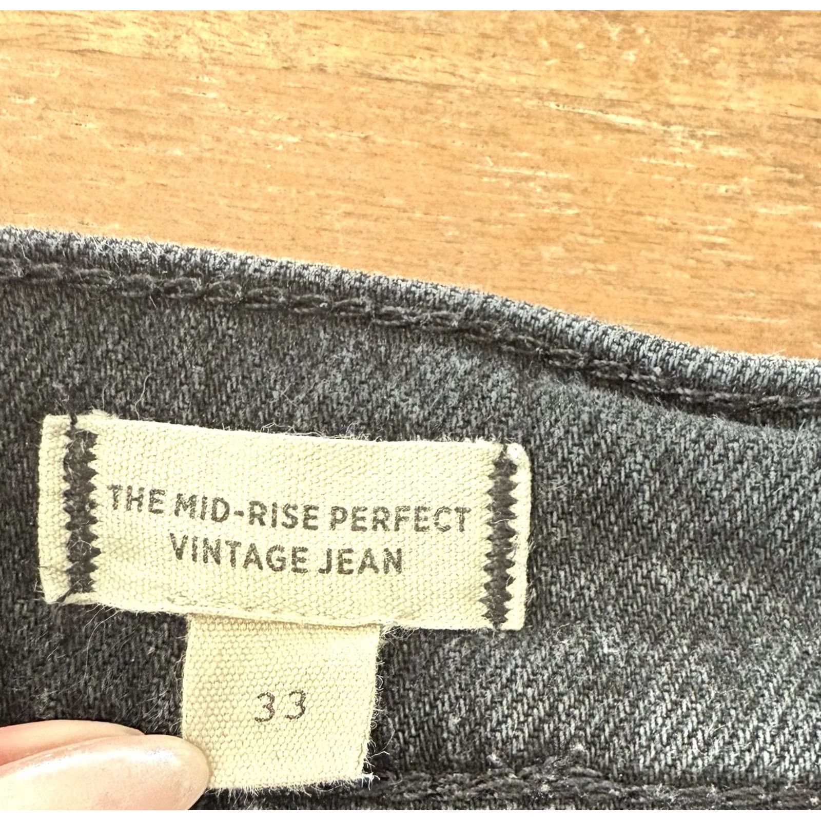 Madewell Madewell Jeans Women 33 Black Denim 5-Pocket Modern Tapered High Rise Vintage Style Shirt? Size 24" / US 00 / IT 34 - 4 Thumbnail