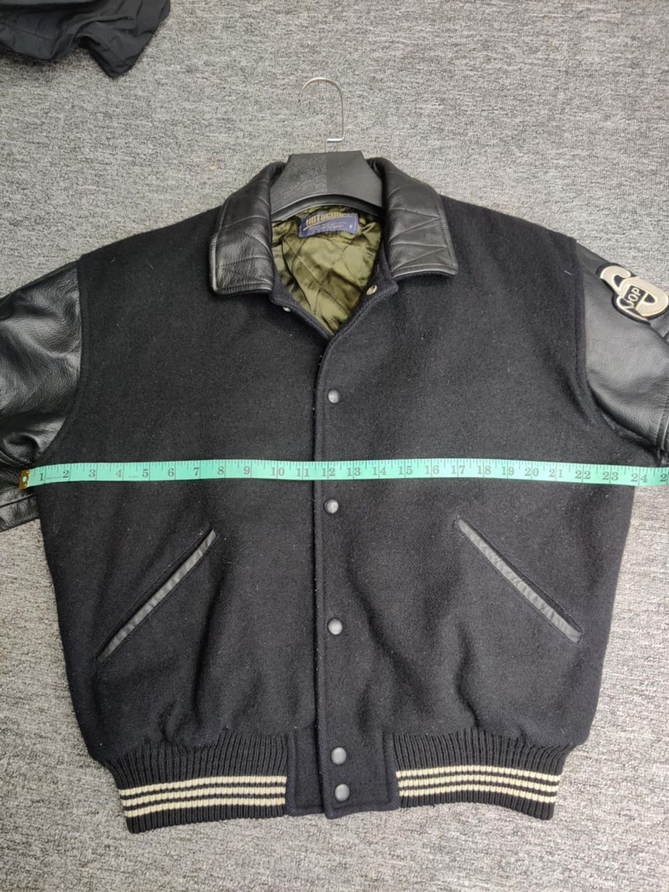 Japanese Brand Vintage 90s Hotscoop Wool Varsity Leather Jacket Size US L / EU 52-54 / 3 - 13 Thumbnail