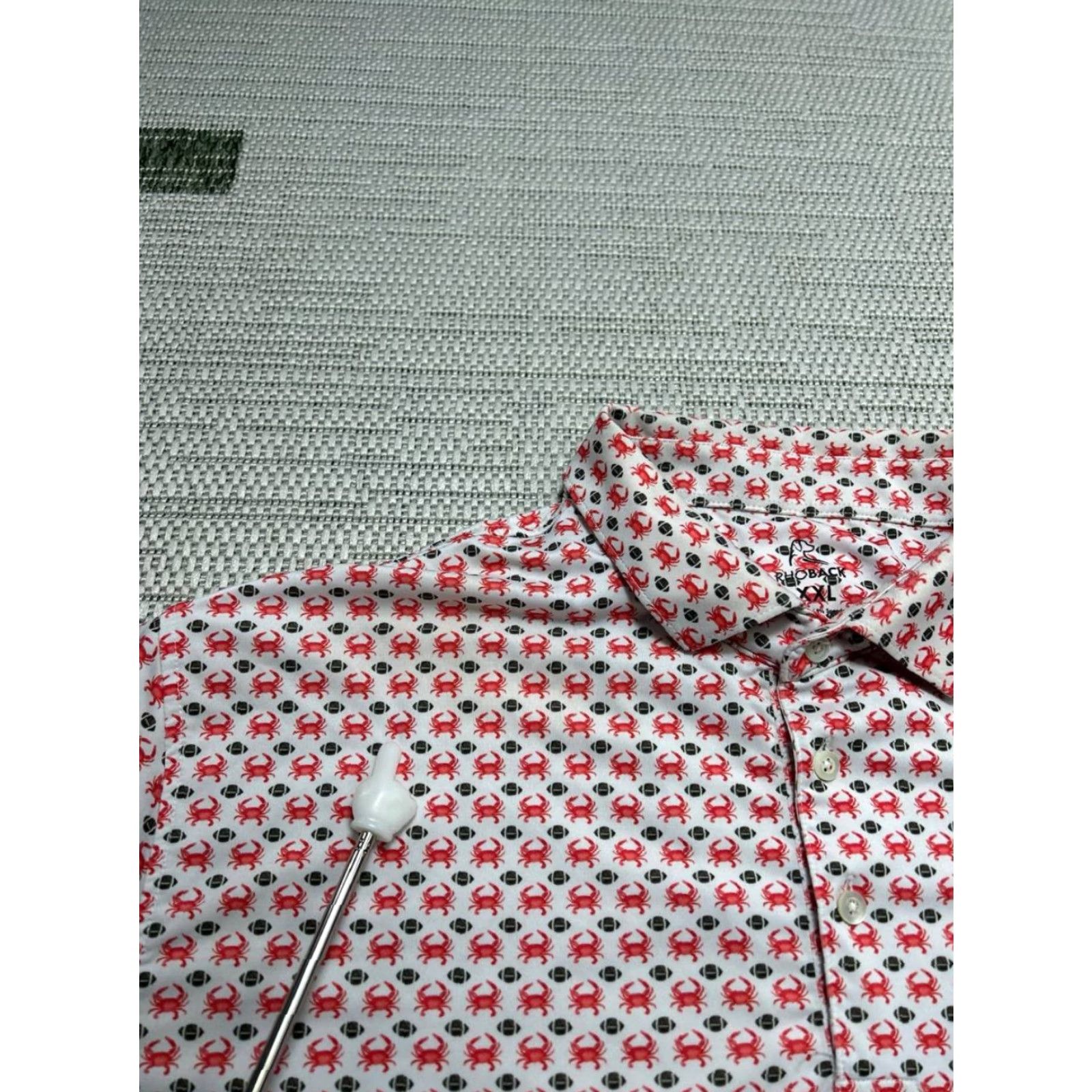 Vintage Rhoback Polo Shirt Mens 2XL Red White Black Polo Shirt Casual Golf Sports Logo Shirt Mens Size US XXL / EU 58 / 5 - 4 Thumbnail