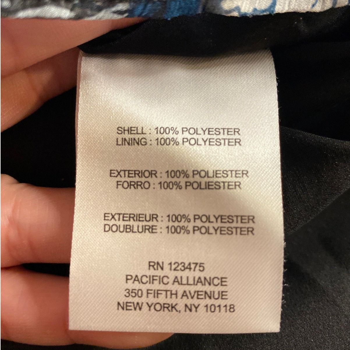 Jones New York Elegant Floral Print Blouse Blue & Black Jones New York XL Size XL / US 12-14 / IT 48-50 - 4 Thumbnail