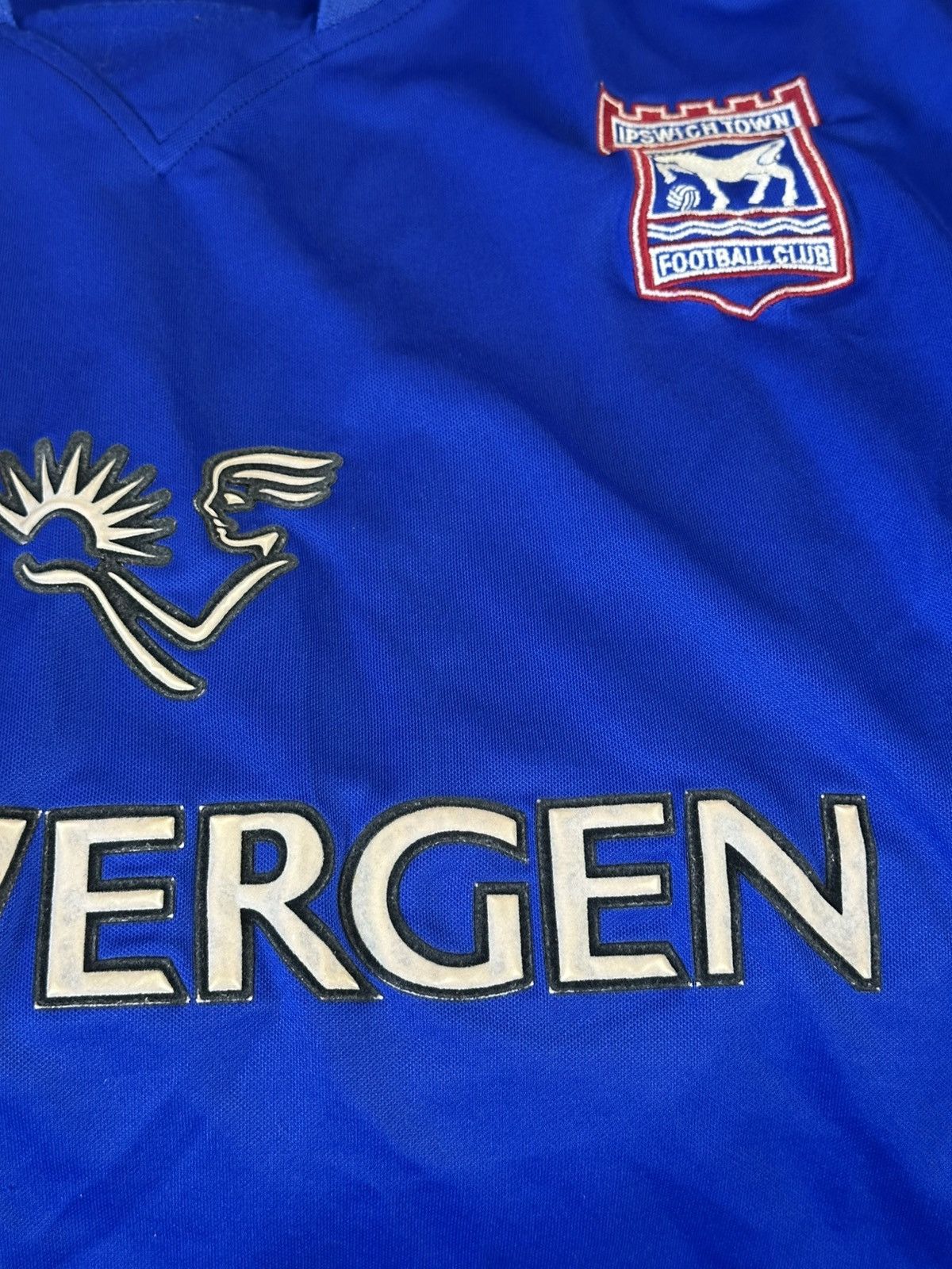 Vintage 🔥 Ipswich Town FC 2003 2004 Home Punch Shirt Jersey Soccer Size US XL / EU 56 / 4 - 9 Thumbnail