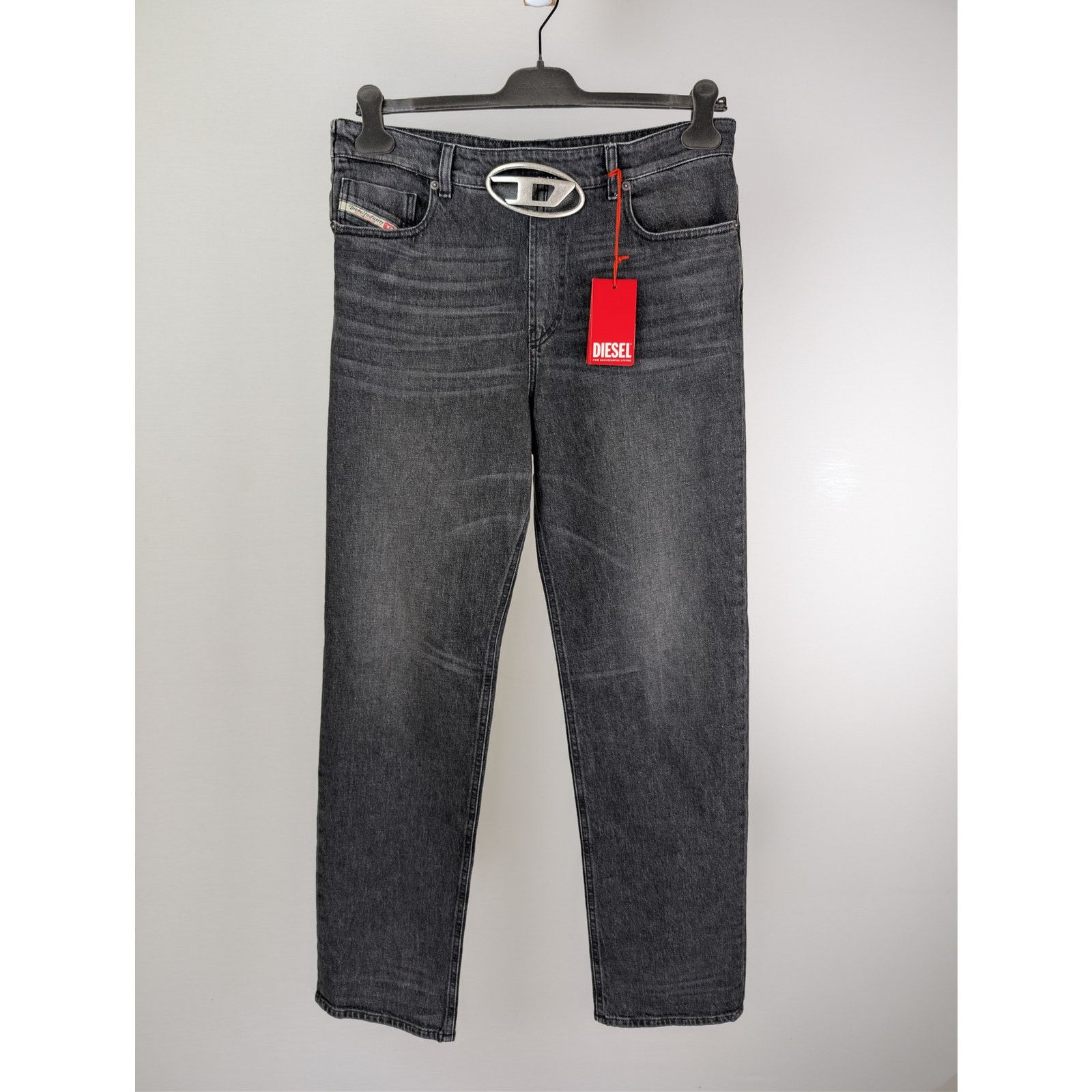 Diesel o1rshd1 D-Viker regular straight-leg jeans black / dark grey Size US 32 / EU 48 - 2 Thumbnail
