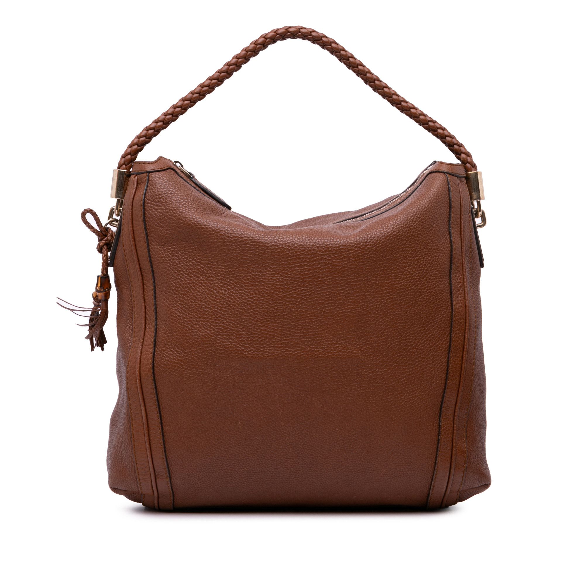 Gucci Large Calfskin Bella Shoulder Bag in Brown, Women's