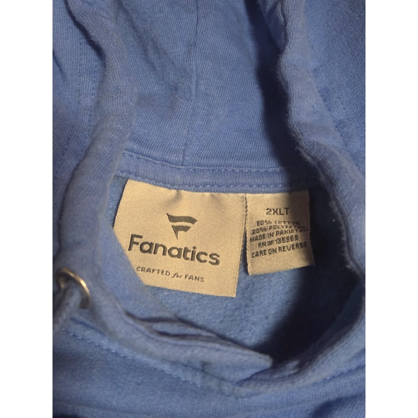 Vintage Fanatics Detroit Lions Hoodie 2XL Mens Blue Pullover NFL Distressed Pockets Hooded Crew Neck Fleece Cotton Blend Graphic Print Sports Football Size US XXL / EU 58 / 5 - 3 Thumbnail