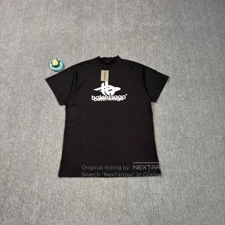 Balenciaga Balenciaga Phantom overlapping logo black short-sleeve Size US S / EU 44-46 / 1 - 1 Thumbnail