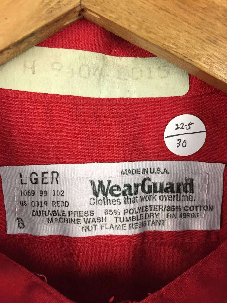 Vintage Vtg WearGuard Made in Usa Red Industrial Work Shirt Size US L / EU 52-54 / 3 - 17 Thumbnail