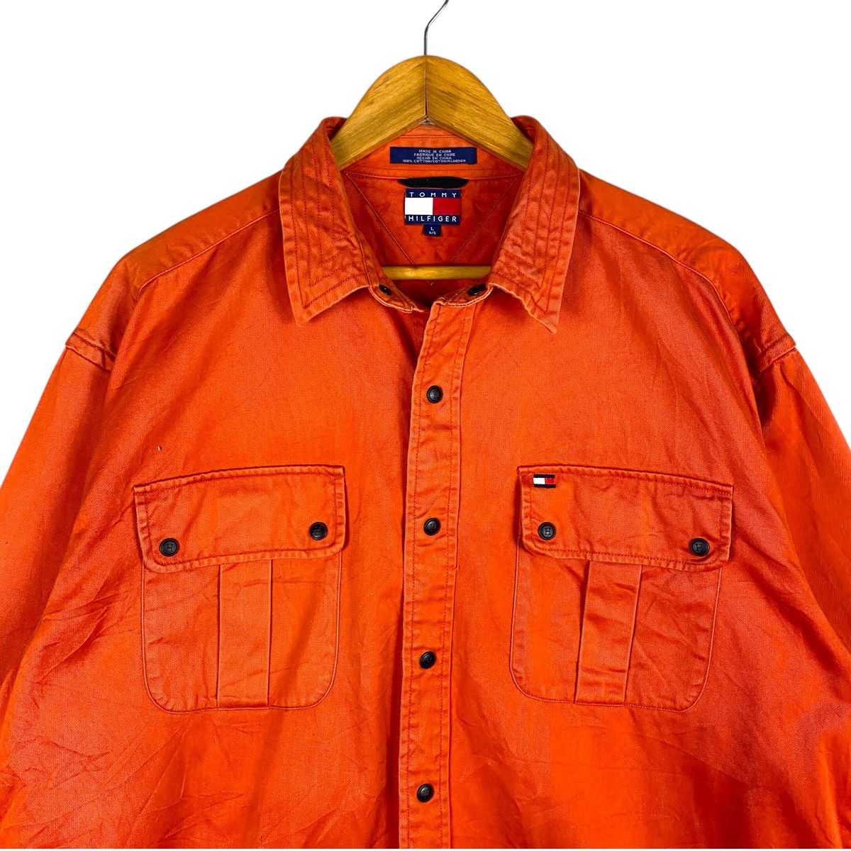 Tommy Hilfiger 💥VTG TOMMY SPORT BUTTON LIGHT SHIRT JACKET Size US L / EU 52-54 / 3 - 3 Thumbnail