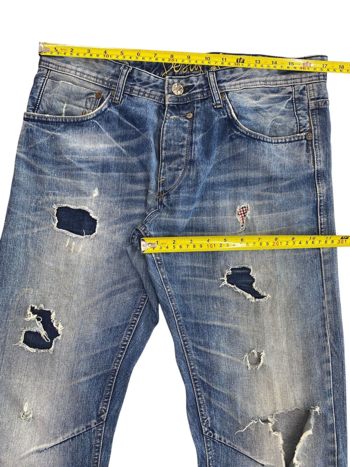 Desigual Desigual Brand Distressed Patchwork Style Loose Jeans Size US 34 / EU 50 - 9 Thumbnail