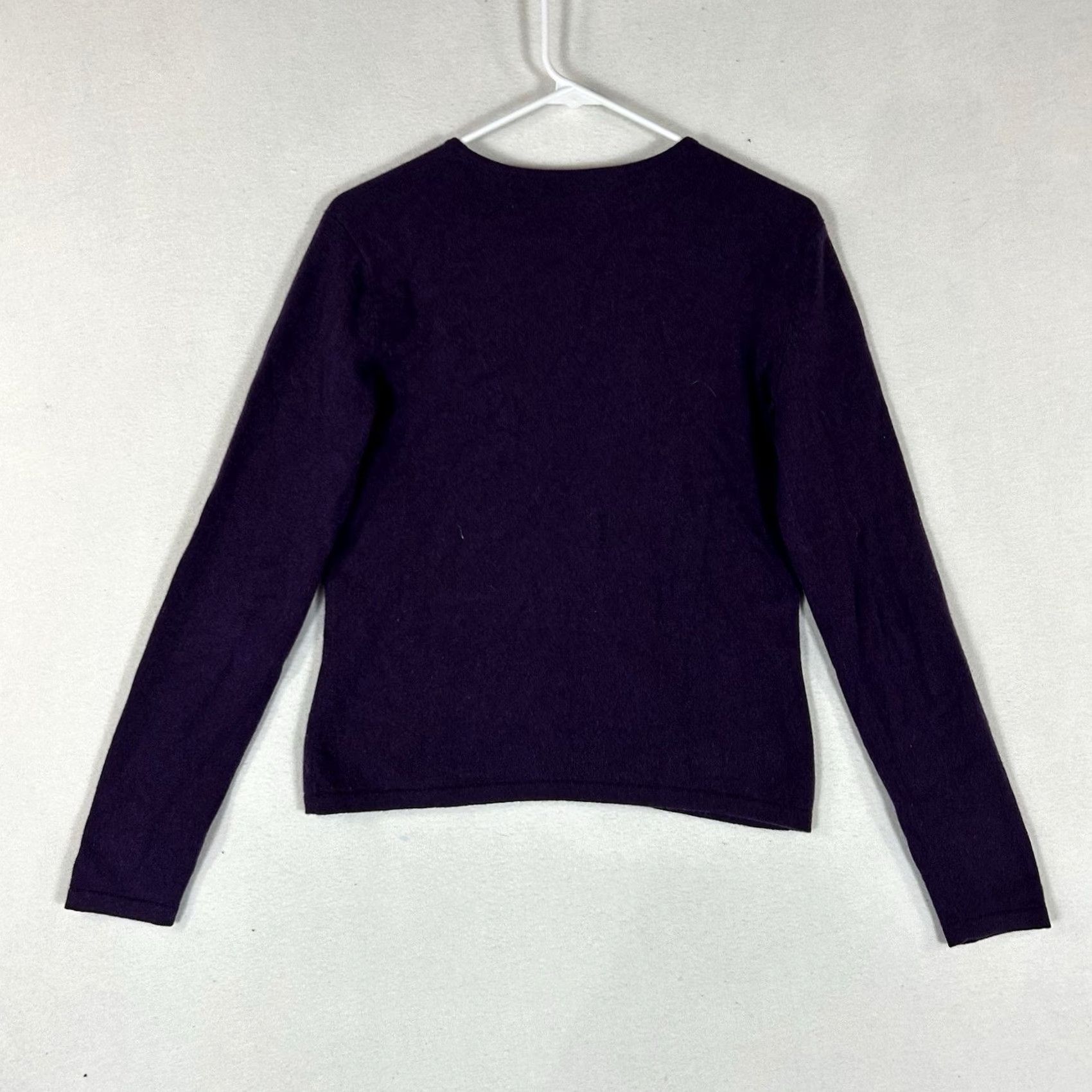 Vintage Marshall Fields 100% Cashmere Sweater Womens S Pullover Knit Purple Casual Size S / US 4 / IT 40 - 4 Thumbnail