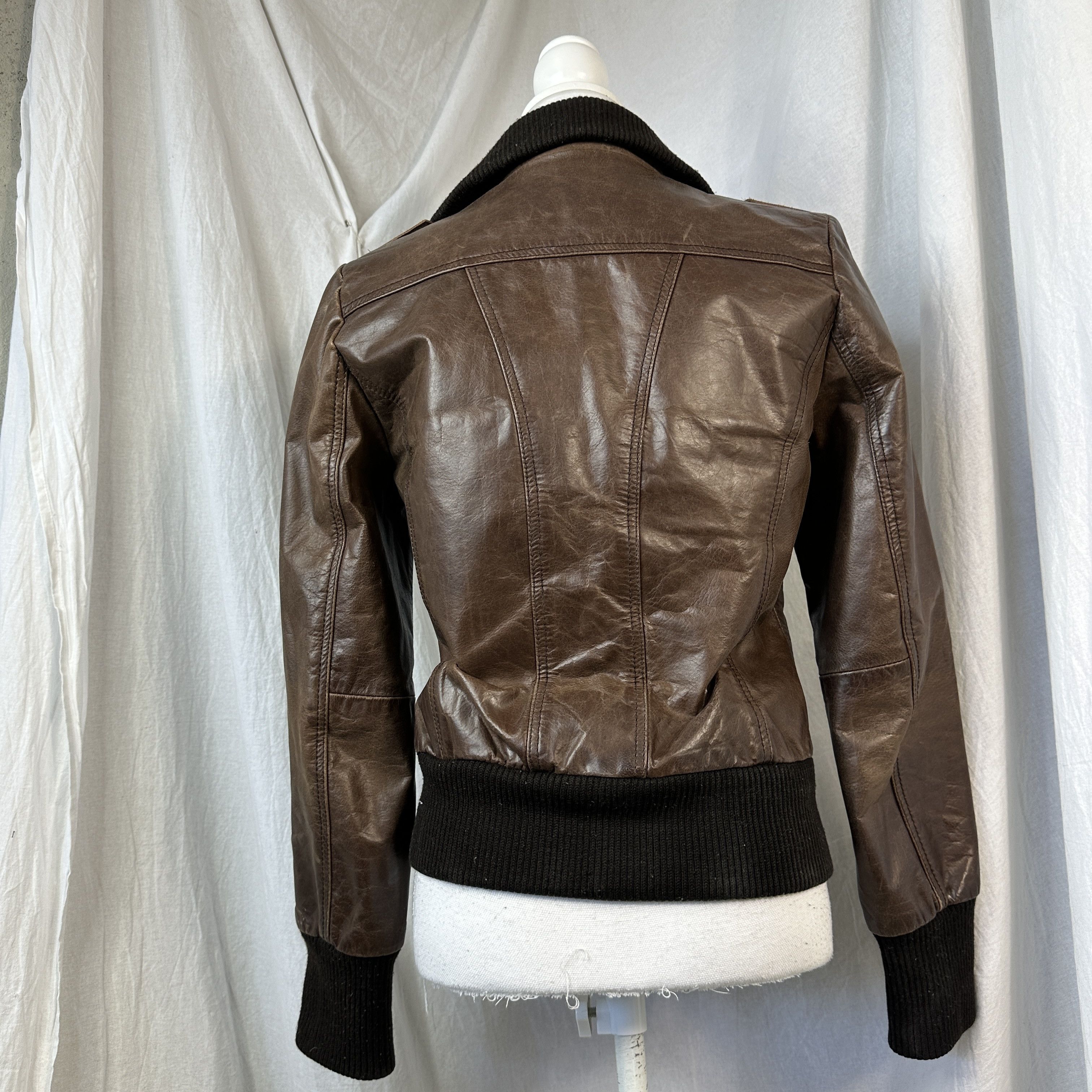 Vintage Vintage Biker Archive Y2K Moto Big Collar Leather Jacket Size US M / EU 48-50 / 2 - 7 Thumbnail