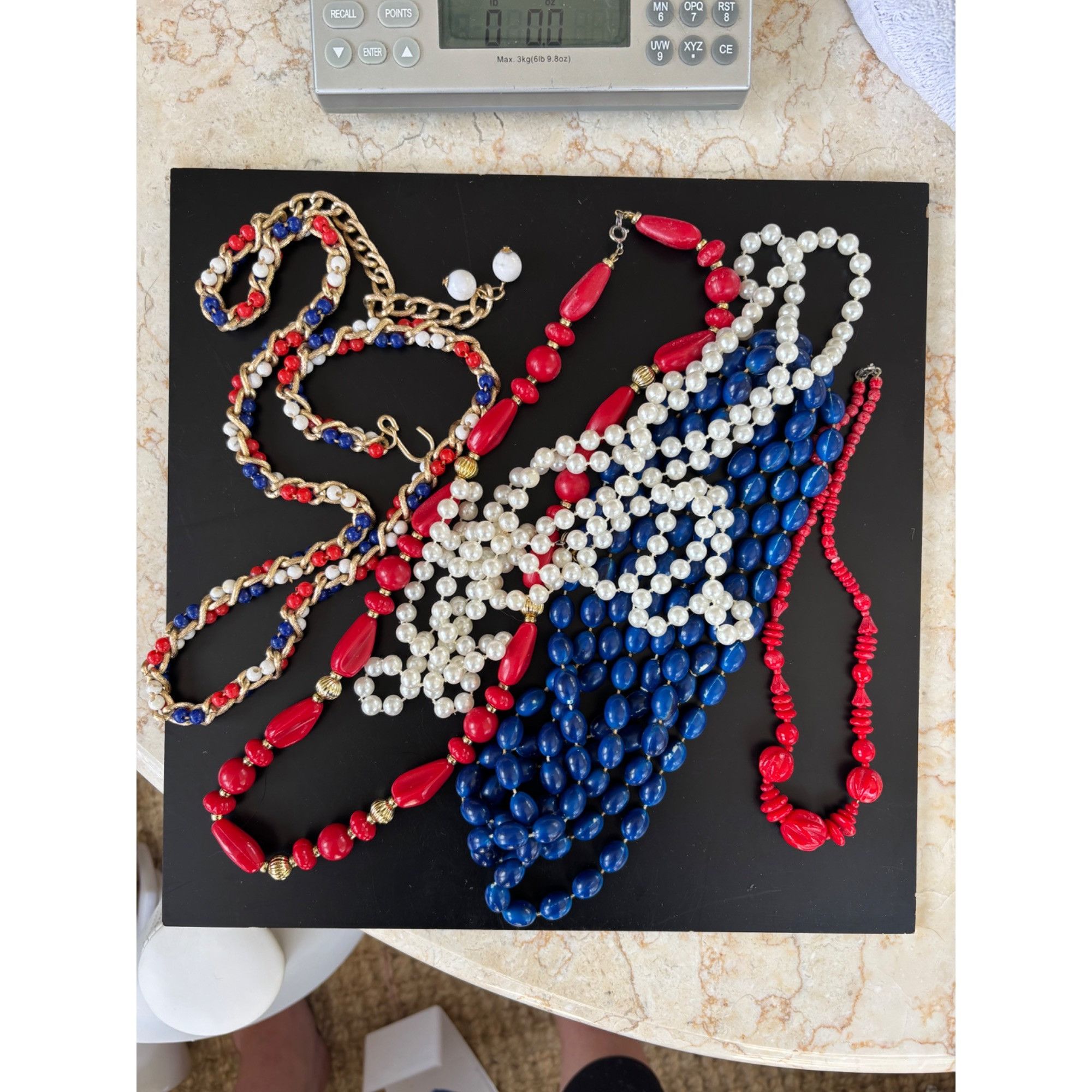 Other Vintage Multi-Strand Beaded Necklaces Set - Red White & Blue Size ONE SIZE - 10 Thumbnail