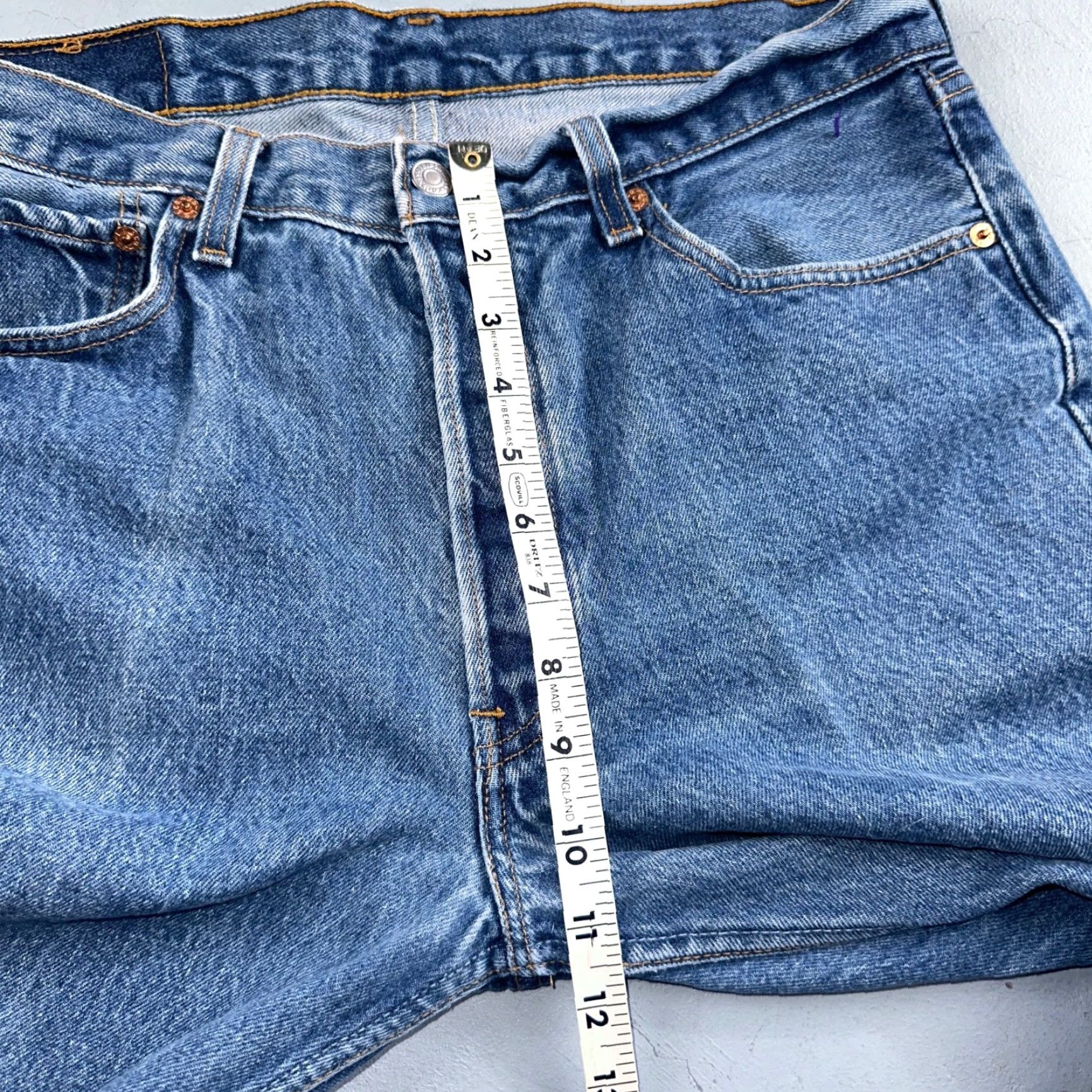 Levi's Levis 501 Vintage 90s USA XX Straight Leg Jeans Blue Med Wash 35x34 Act 33x30 Men Jeans Size US 35 - 6 Thumbnail
