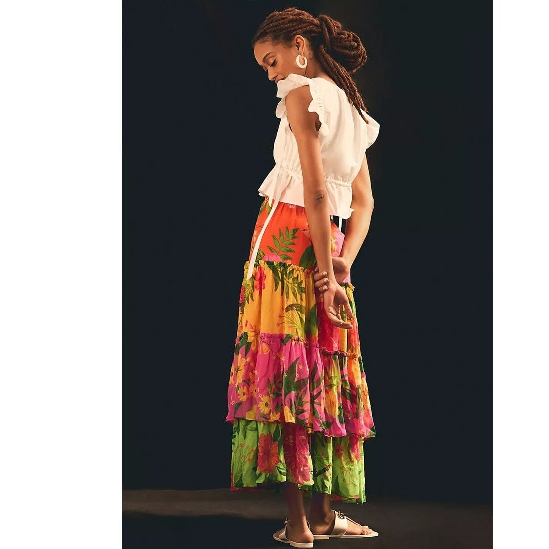 Pink New Anthropologie Farm Rio Romantic Garden Skirt $220 XXS Size 24" / US 00 / IT 34 - 4 Thumbnail