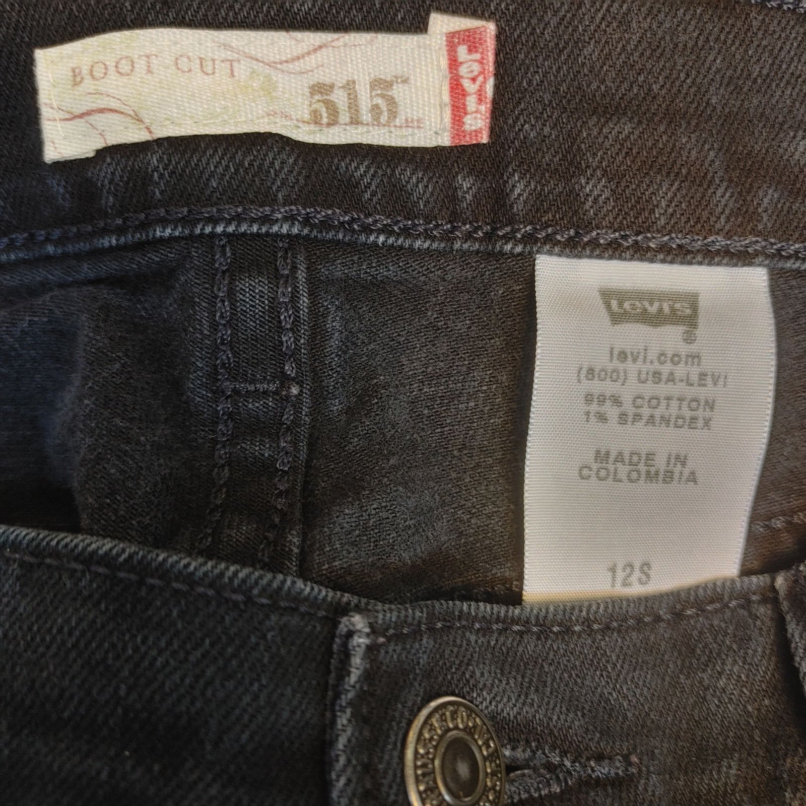 Levi's Levi 515 Men's 12S Dark Navy Denim StraightLeg Bootcut Jeans Size US 29 - 3 Thumbnail