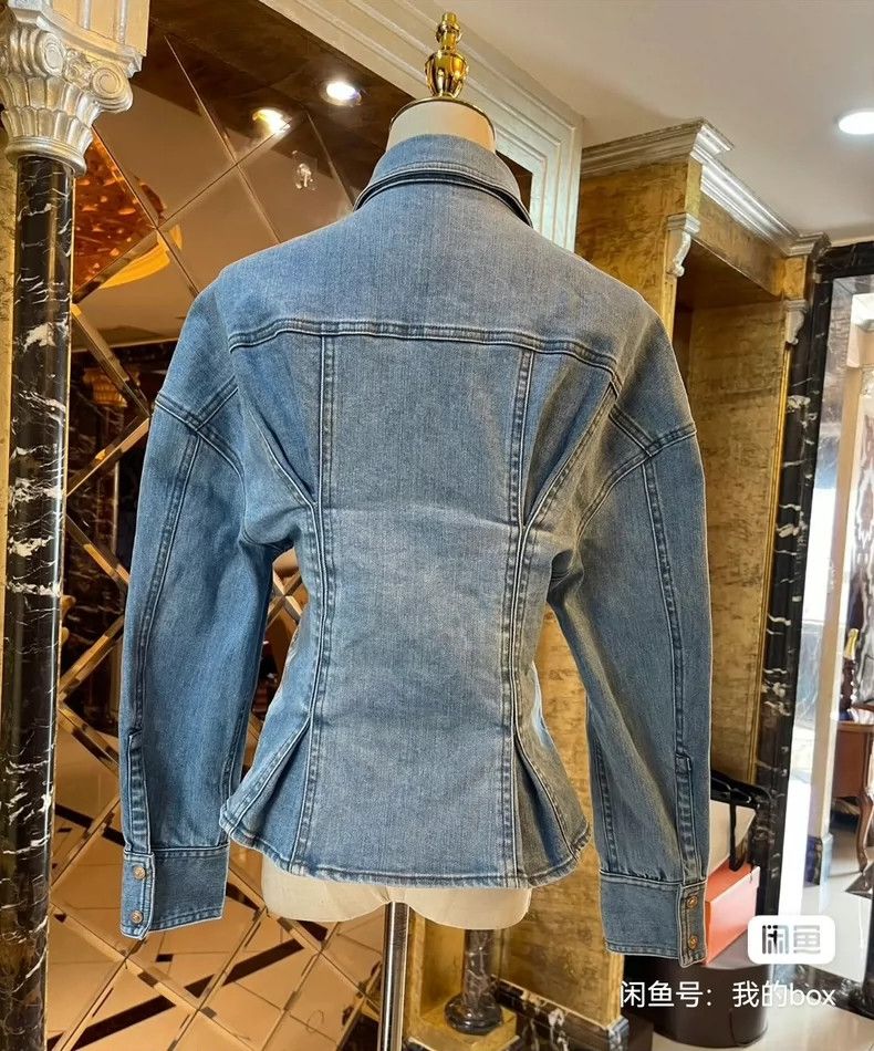 Versace Versace Three-dimensional pinched waist denim jacket Size XS / US 0-2 / IT 36-38 - 4 Thumbnail