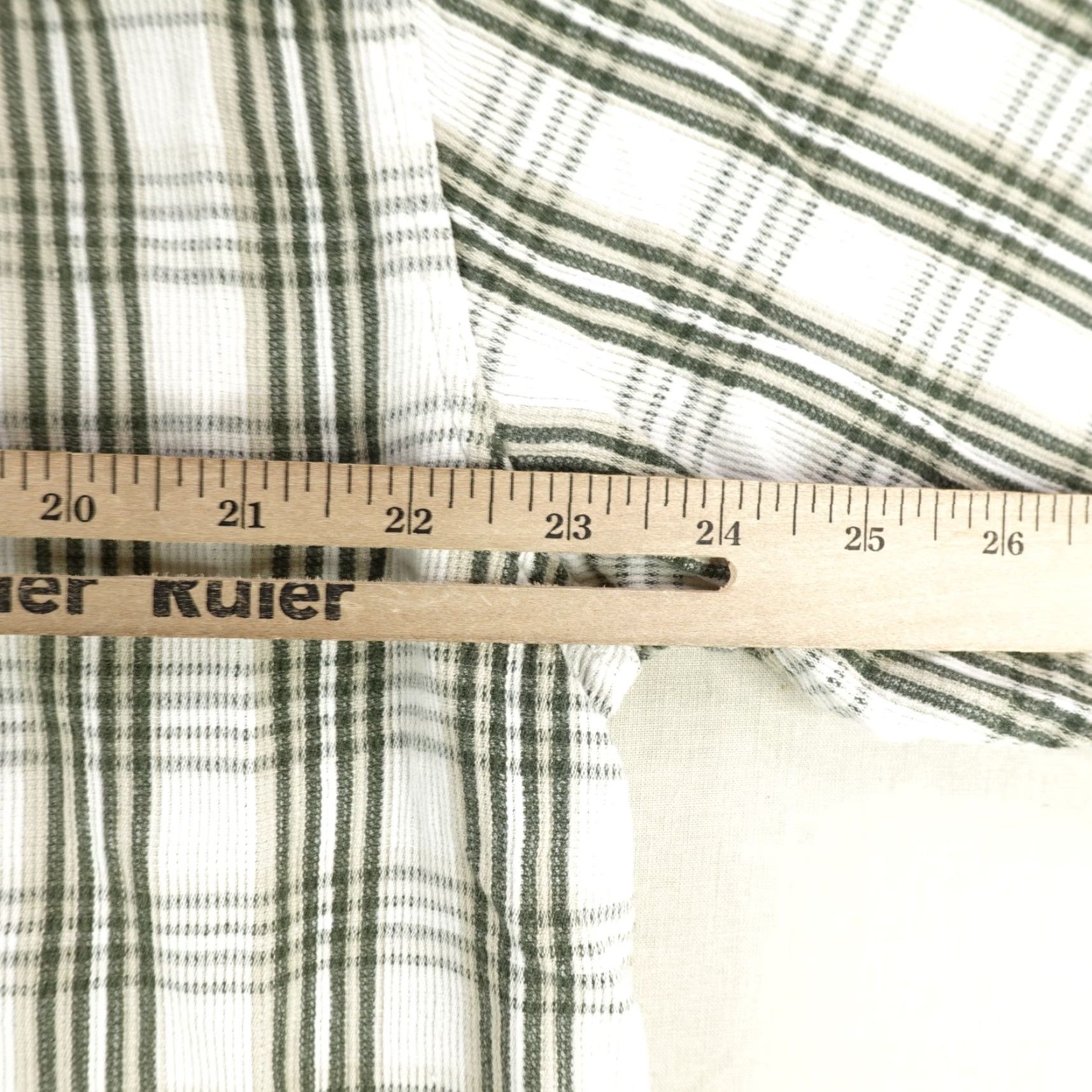 Levi's Vintage Levi's Shirt Mens XL Corduroy Plaid Green Beige Button-Up 90s Cam p Cotton Cotton? Size US XL / EU 56 / 4 - 7 Thumbnail