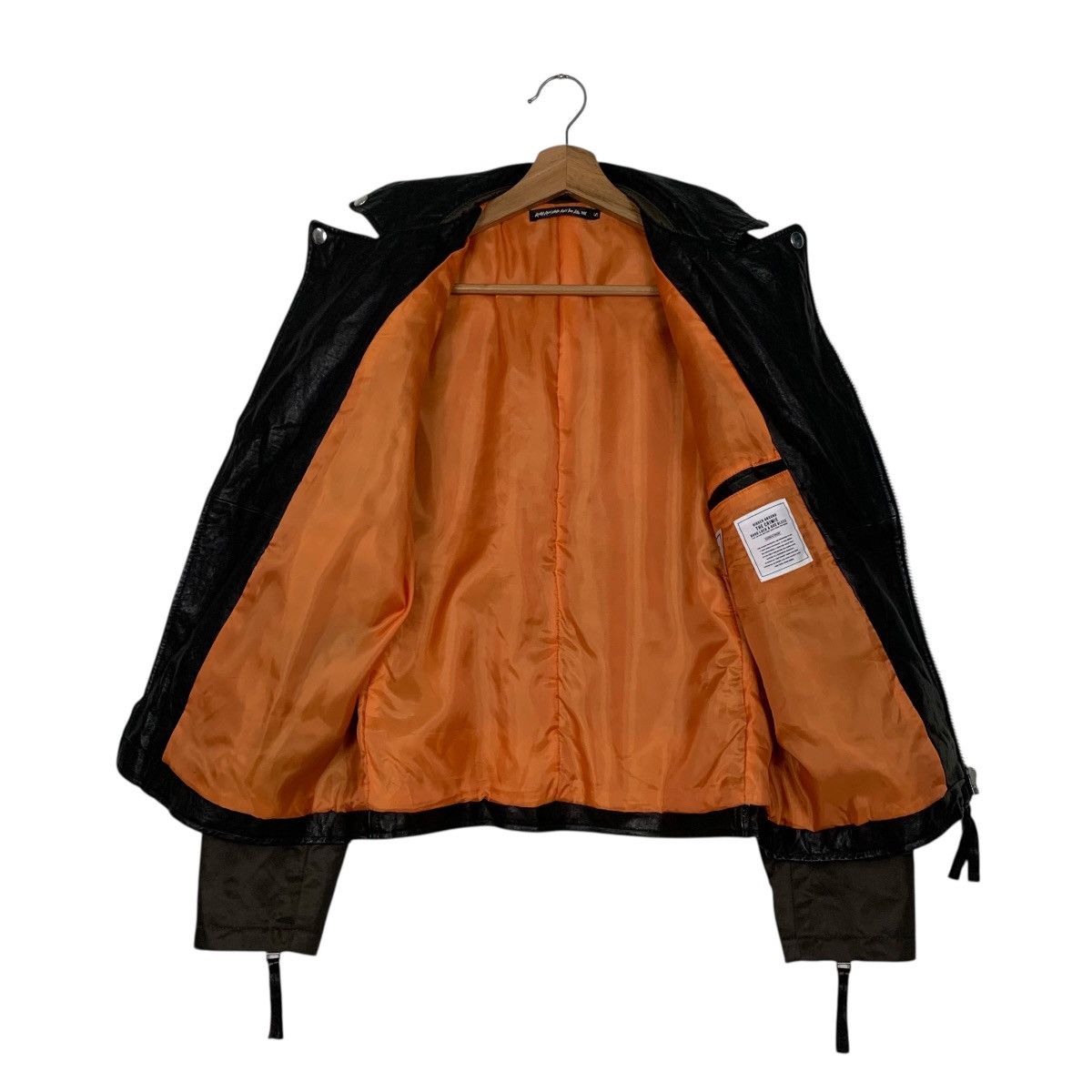 Japanese Brand Realized Works Double Colar Motorcycle Leather Jacket Size US S / EU 44-46 / 1 - 11 Thumbnail