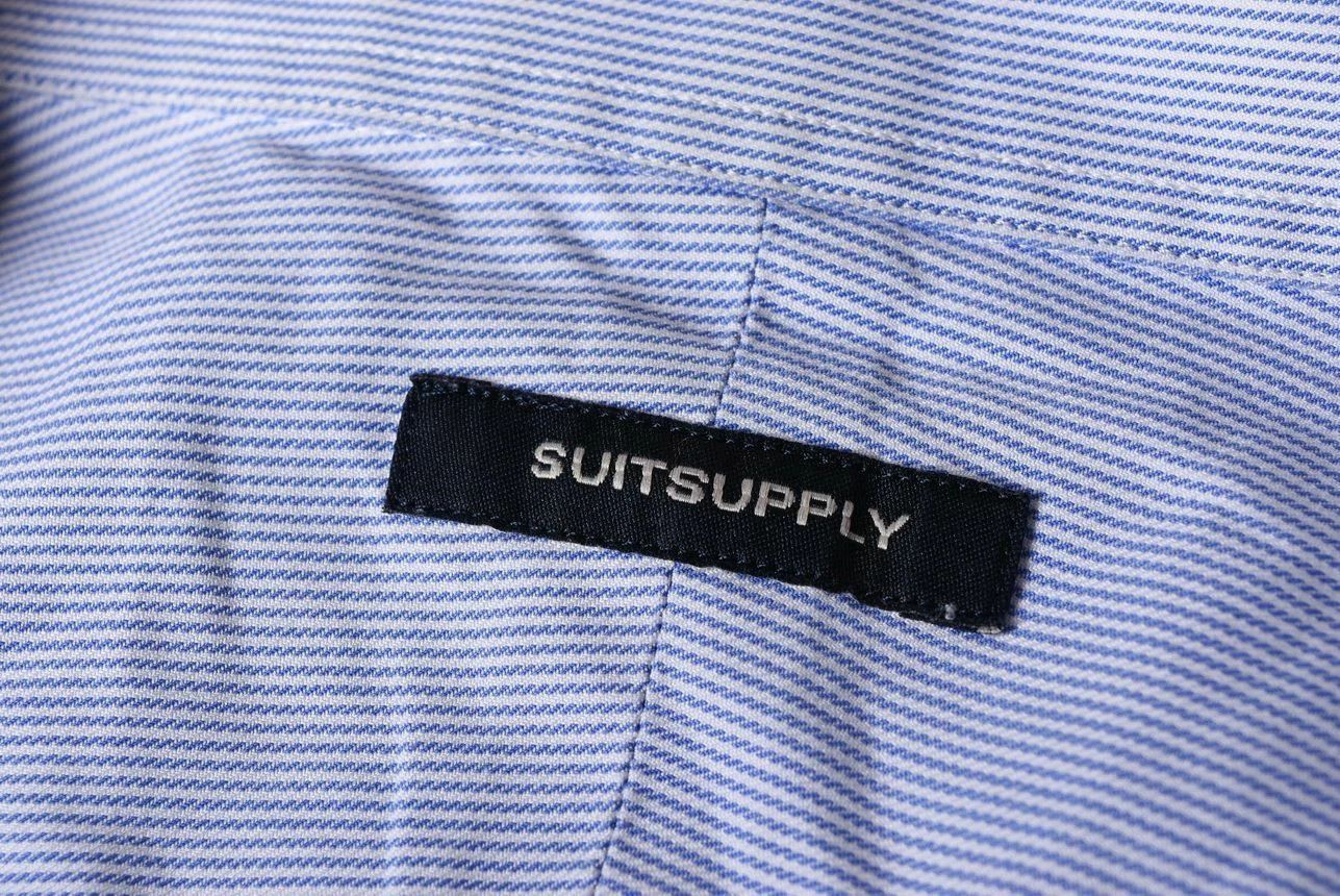 Suitsupply Suitsupply Pinstripe Long Sleeve Dress Shirt French Cuffs Size US XXL / EU 58 / 5 - 4 Thumbnail