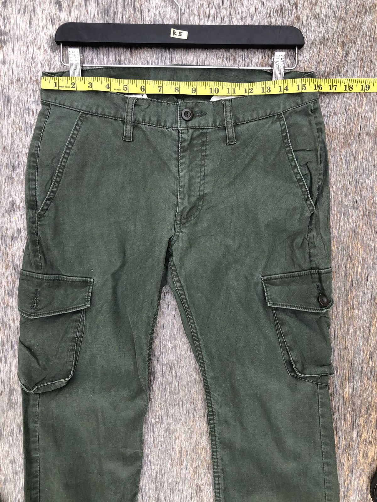 Japanese Brand Unbrand Green Cargo Pants Multipocket Tactical Like New Size US 31 - 2 Thumbnail