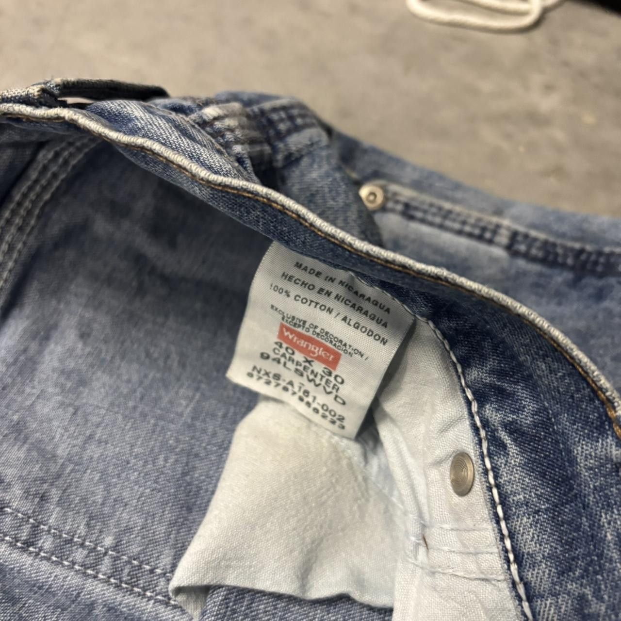Japanese Brand × Vintage Crazy Vintage Y2K/2000s Baggy Medium Wash Workwear Carpenter Skater Denim Jeans! Size US 40 / EU 56 - 8 Thumbnail