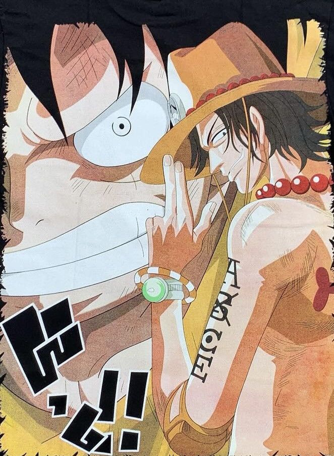 Japanese Brand × Vintage One Piece Luffy Saves Ace Bootlegtees Size US XL / EU 56 / 4 - 3 Thumbnail