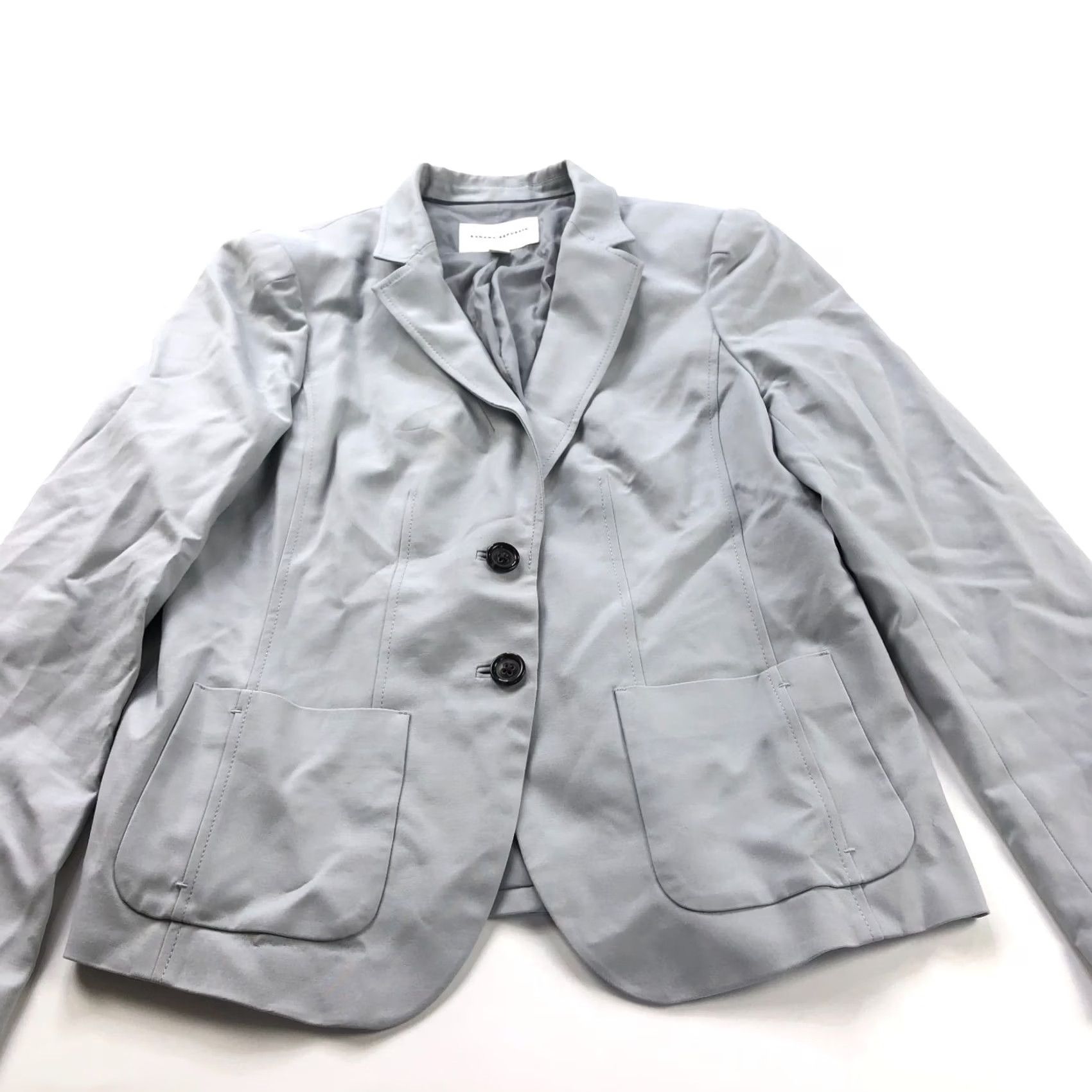 Banana Republic Banana Republic 14 Stretch Cotton Modal 2 Button Blazer Jacket Light Gray Blazer Jacket Women 14 Gray Buttons Stretch Cotton Modal Banana Republic Size XL / US 12-14 / IT 48-50 - 2 Thumbnail