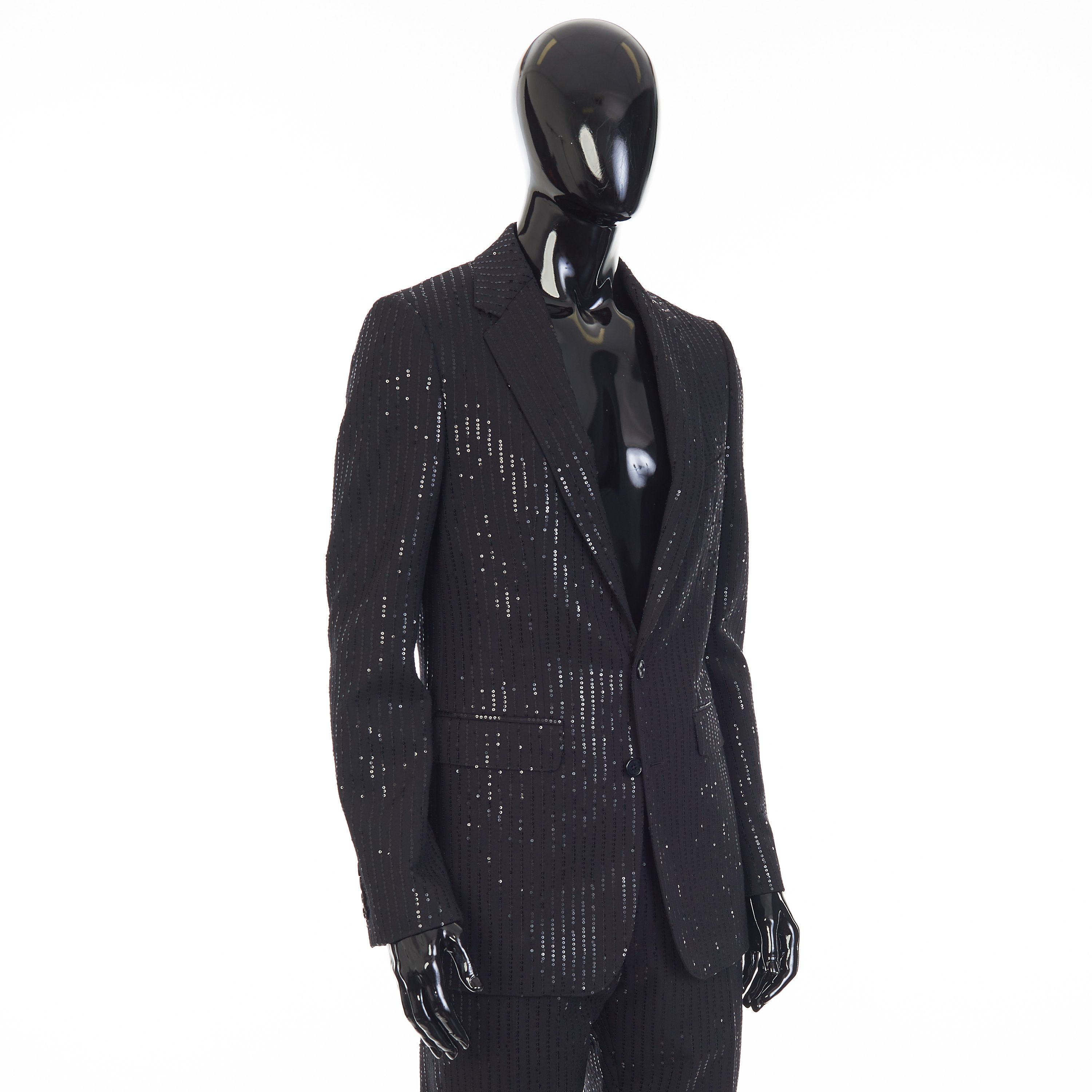 Celine Classic Jacket In Sequin Embroidered Wool Gabardine Size 40R - 8 Thumbnail