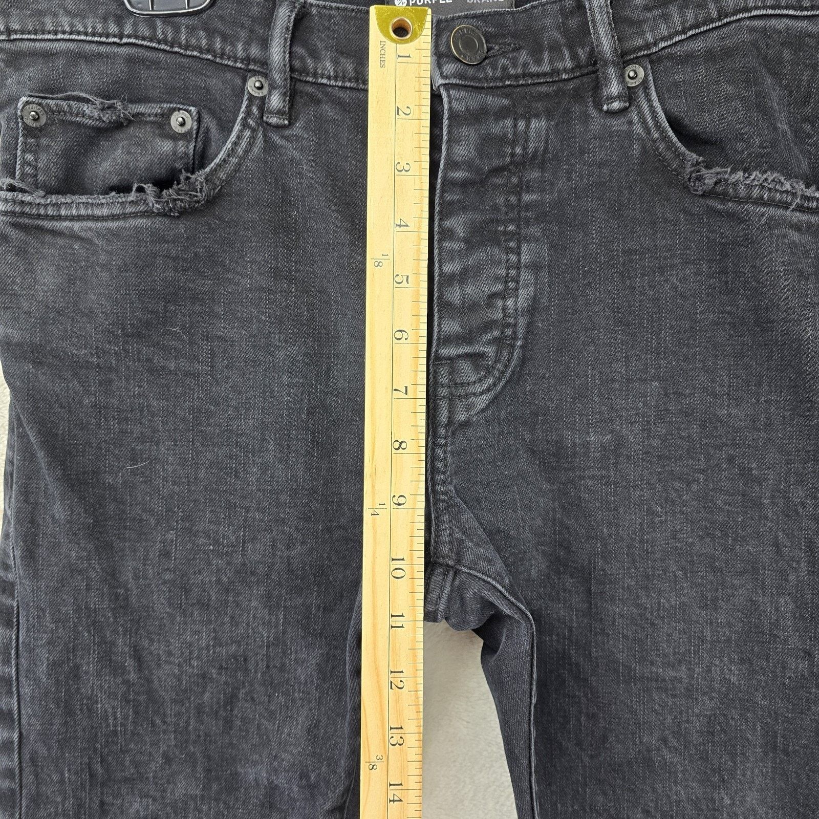 Purple Brand Purple Brand Jeans Mens 33x30 Black P001 Distressed Slim Fit Size US 33 - 17 Thumbnail
