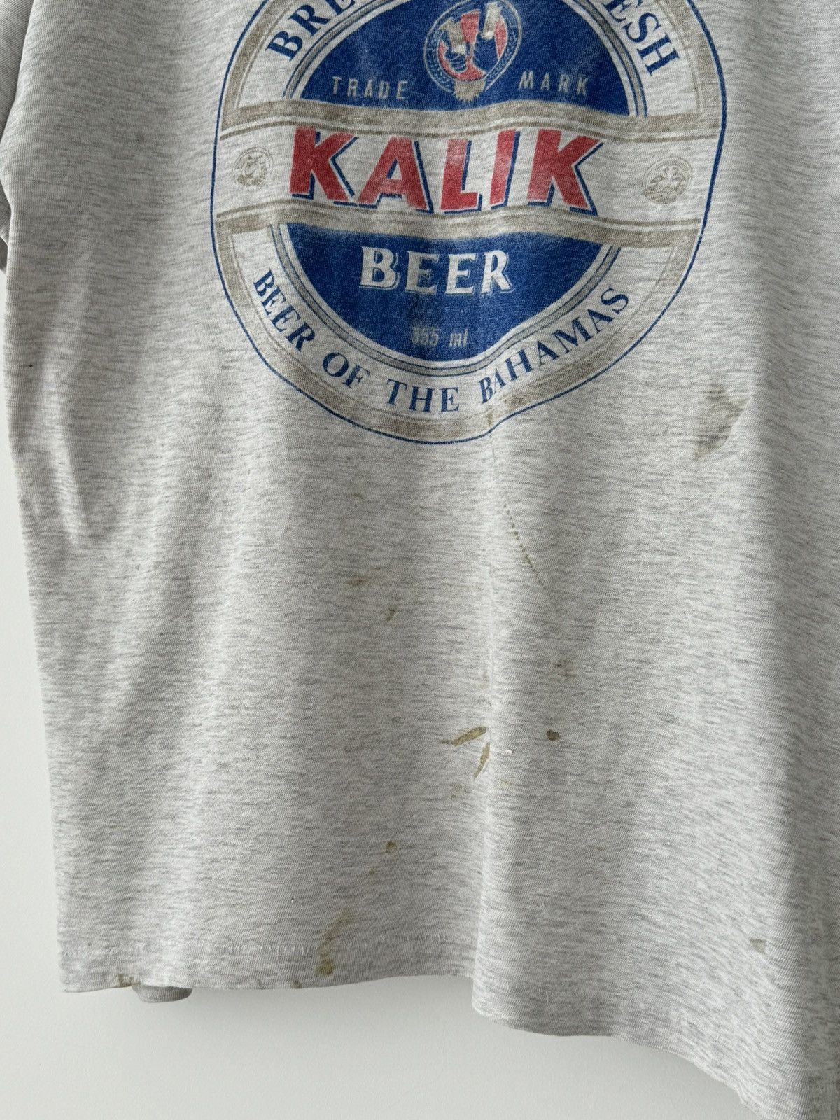 Vintage Vintage 90s Kalik Beer Faded Painted T-Shirt Size US M / EU 48-50 / 2 - 4 Thumbnail