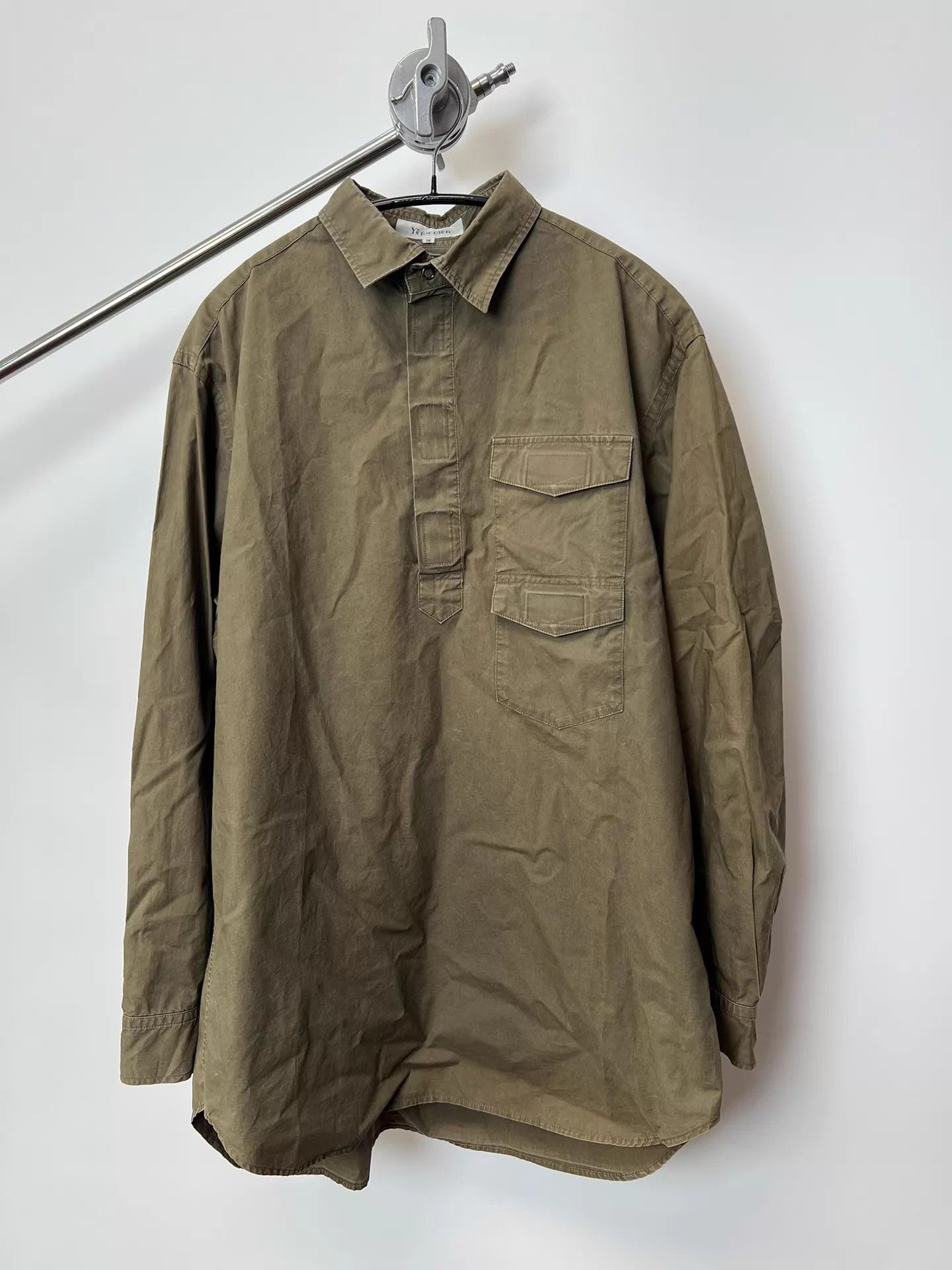 Yohji Yamamoto Yohji Yamamoto YS for Man Magic Tape Half-Zip Washed Shirt Size US M / EU 48-50 / 2 - 2 Thumbnail